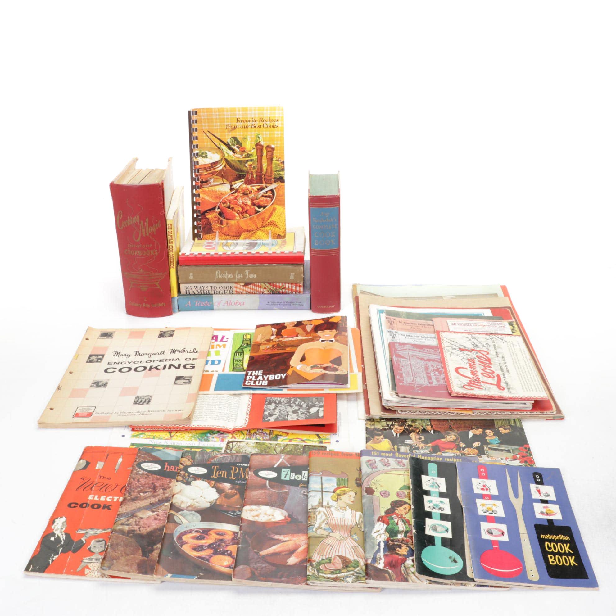 "Amy Vanderbilt's Complete Cookbook" with More Cookbooks and Menus