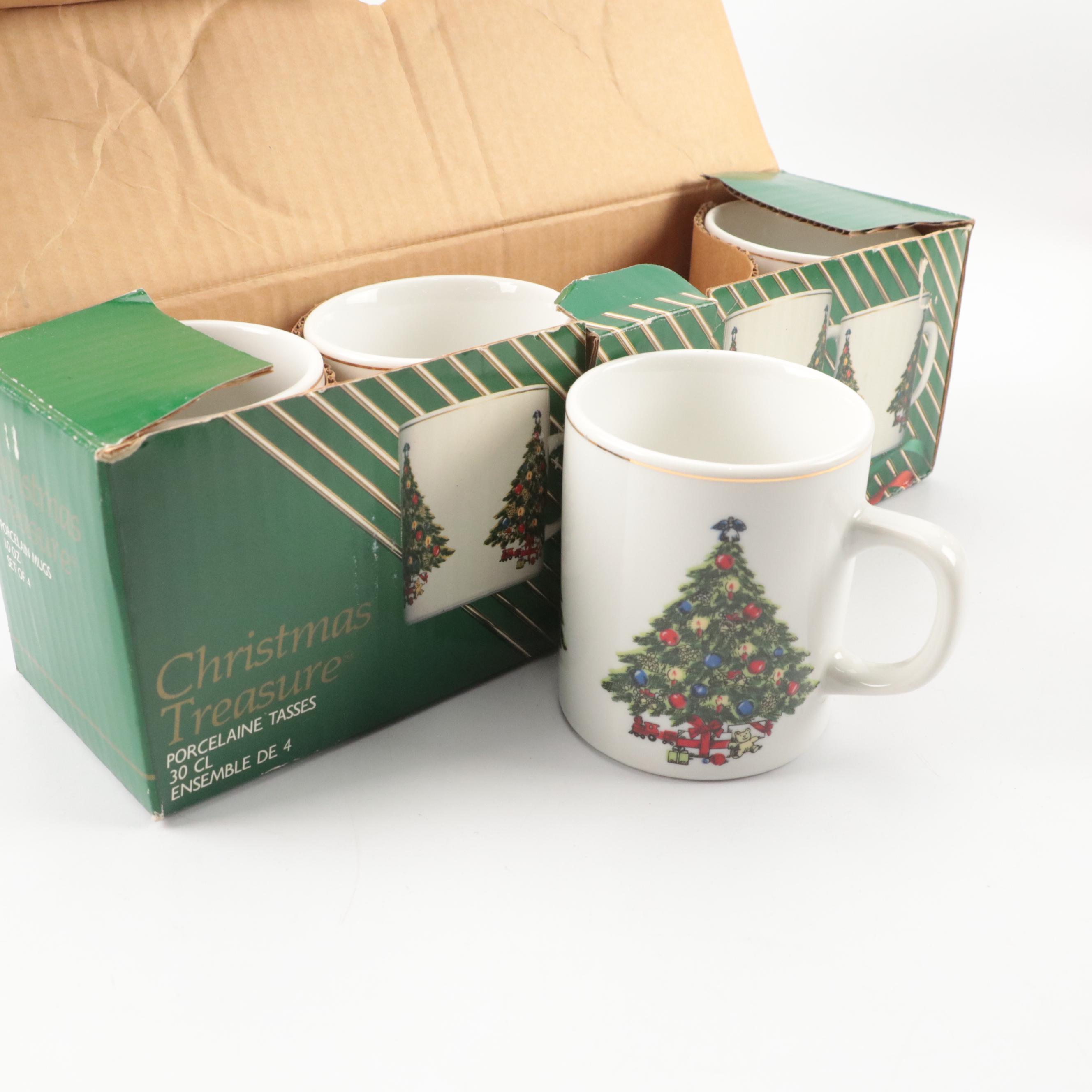 Merry Brite Creamers and Sugars with More Christmas Themed Dinnerware