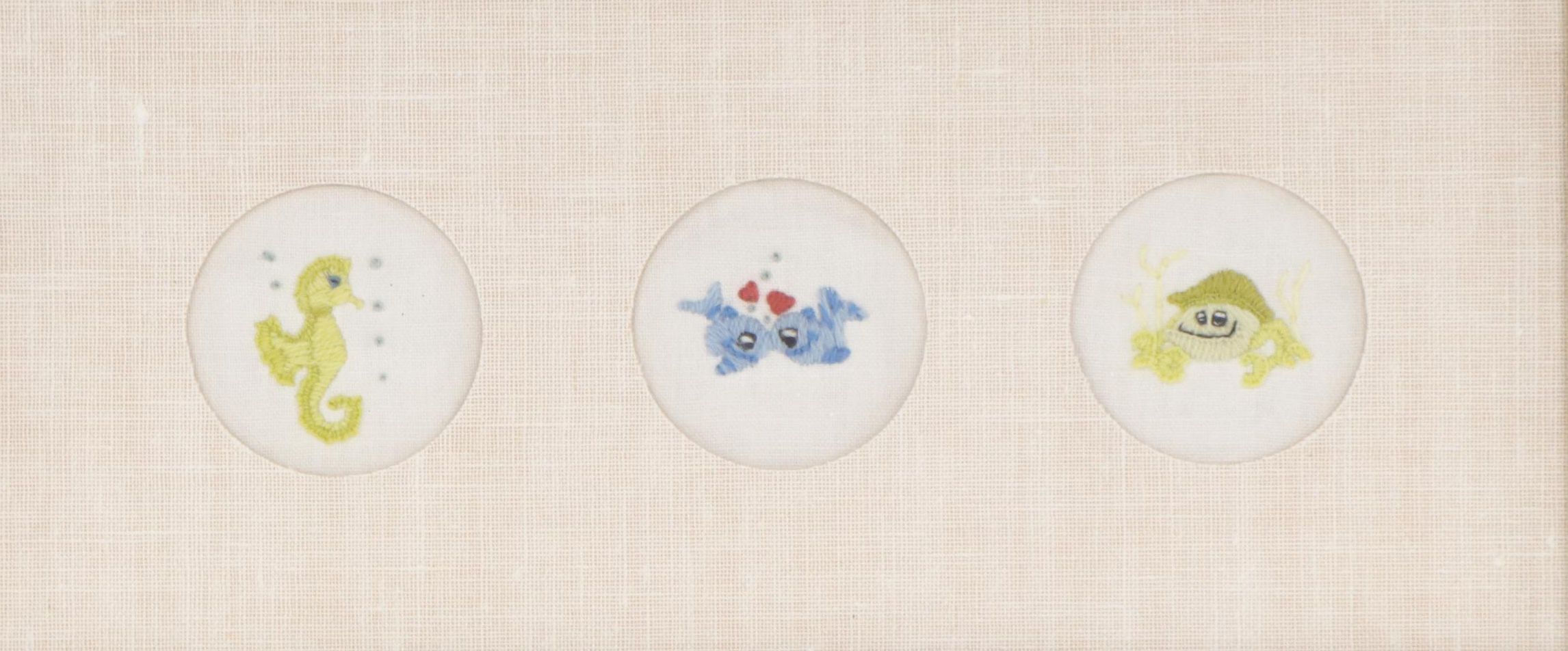 Hand-Embroidered Textiles of Sea Creatures