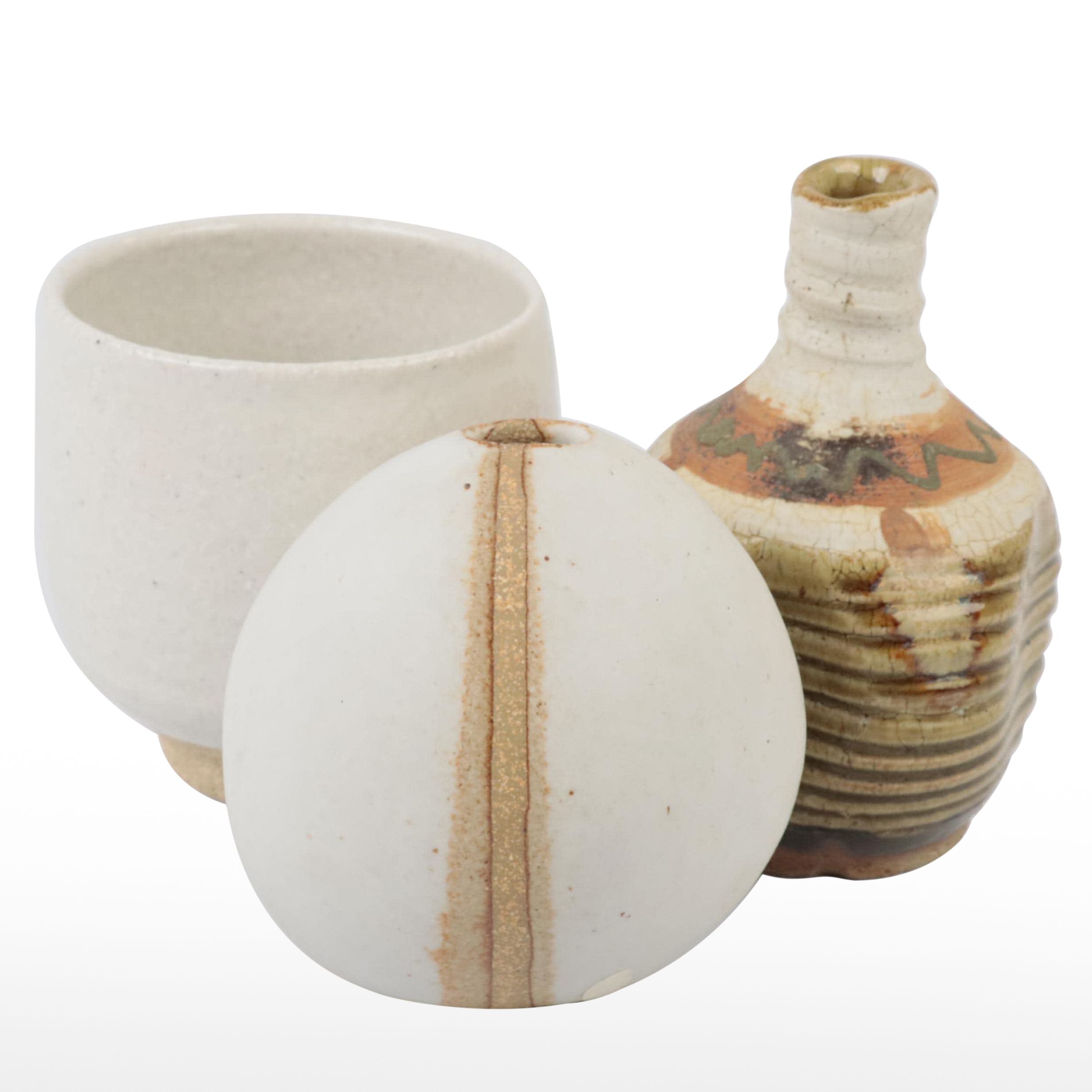 Isabel Parks Signed Vase with Other Artist Signed Art Pottery Vase and Planter