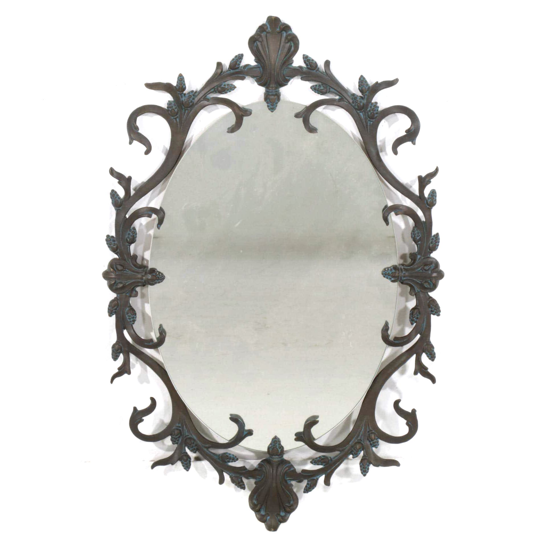 Decorative Metal Oval Wall Mirror