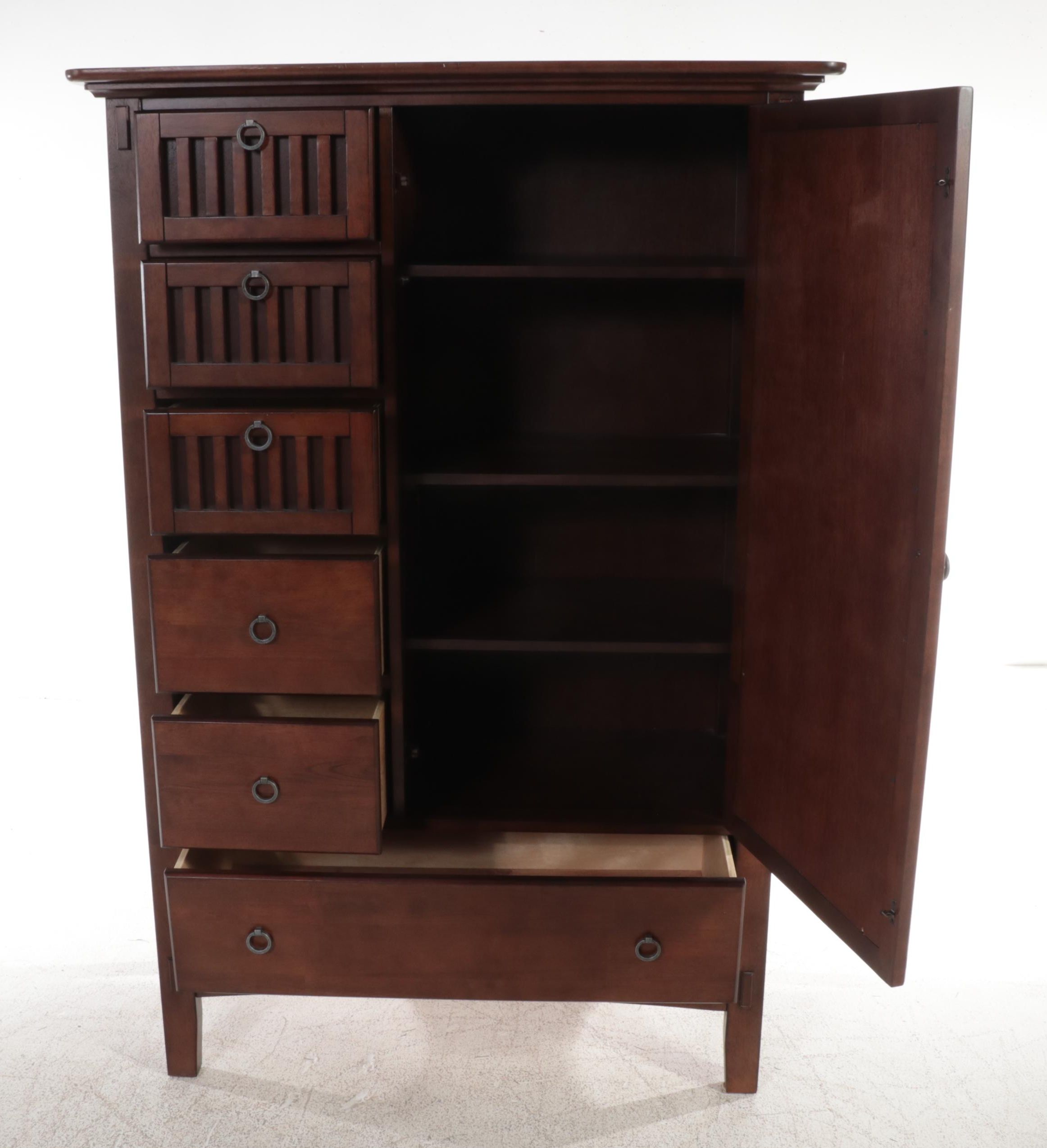 American Signature Arts & Crafts Style Hardwood Chifferobe