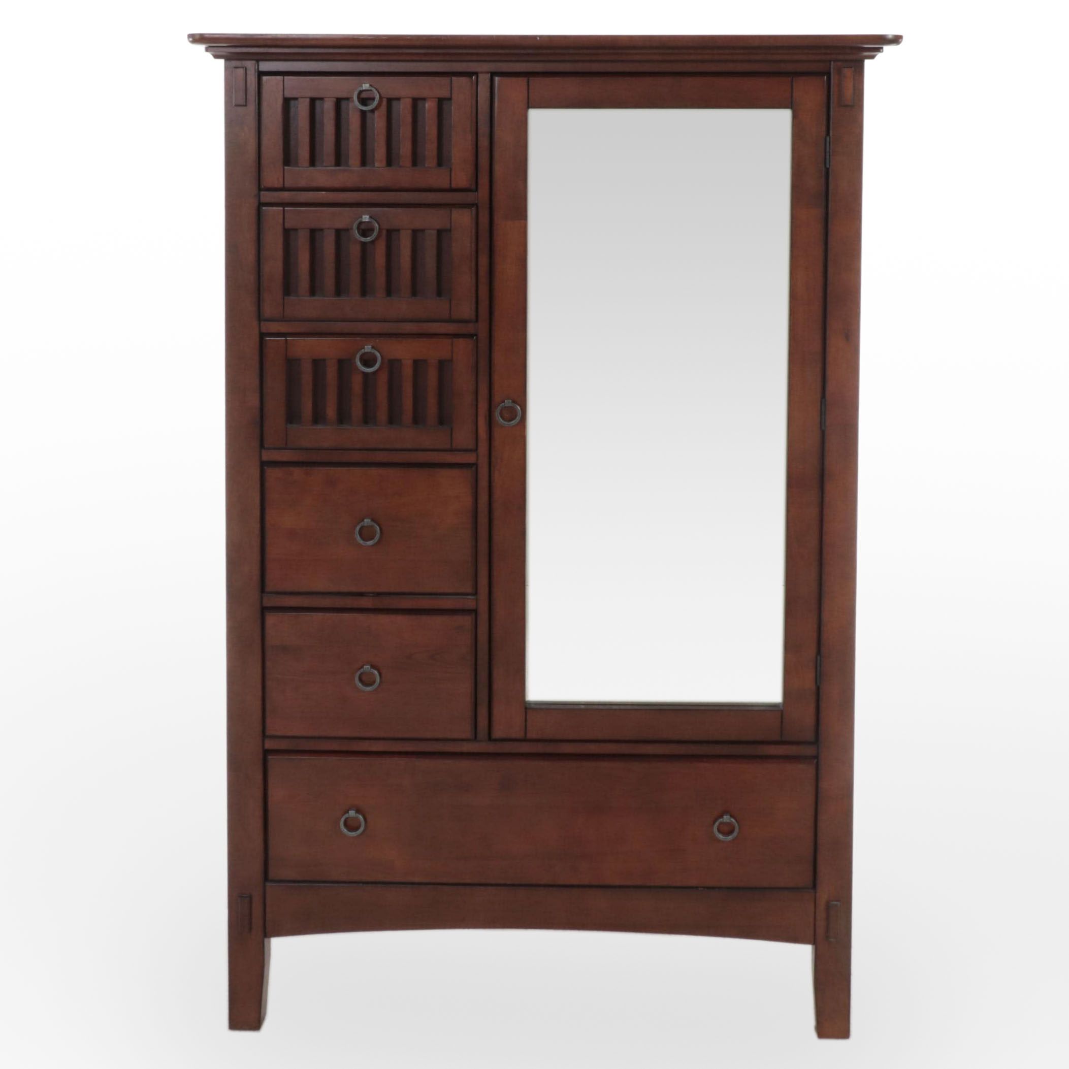 American Signature Arts & Crafts Style Hardwood Chifferobe