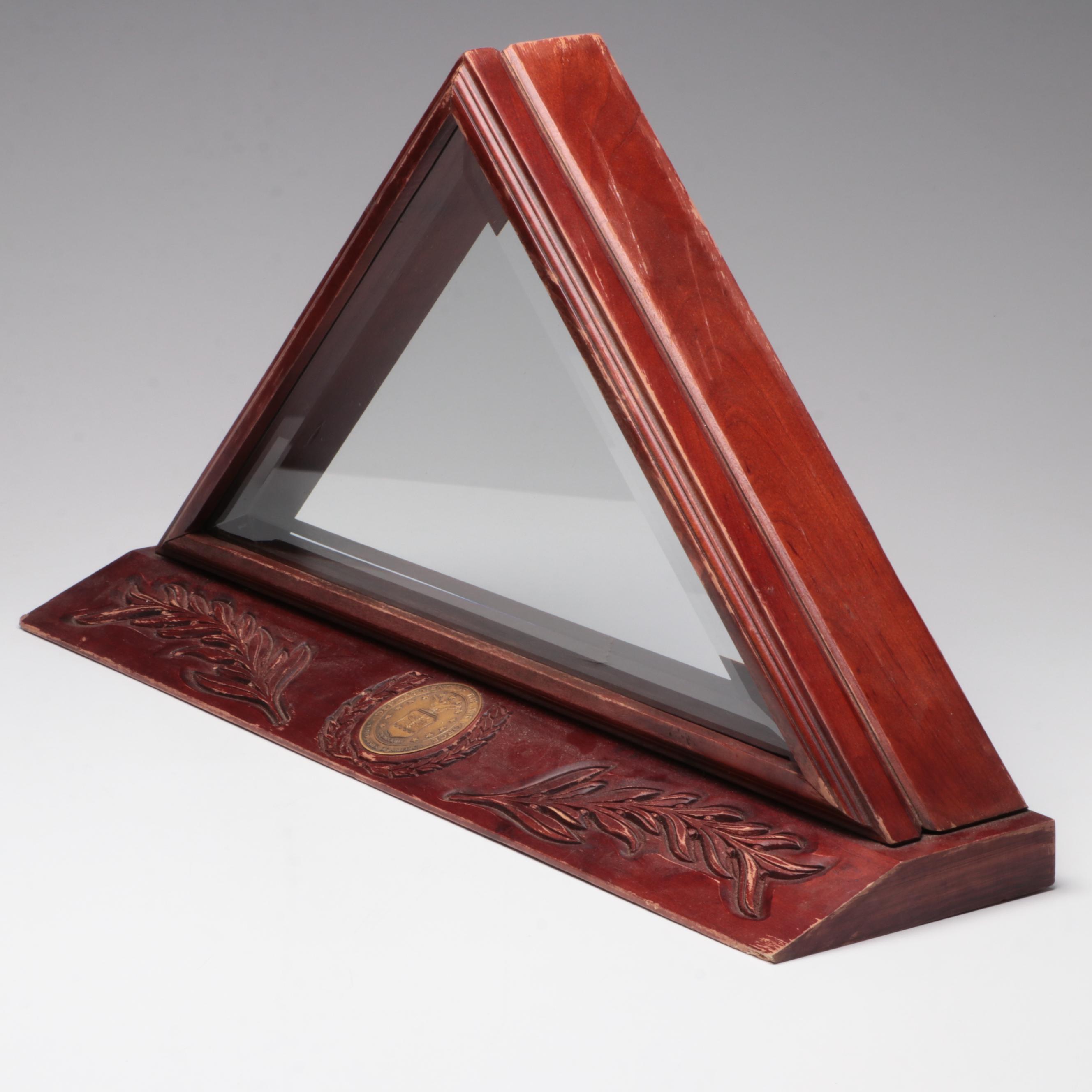 United States Air Force Flag Display Case and US Army Good Conduct Medal