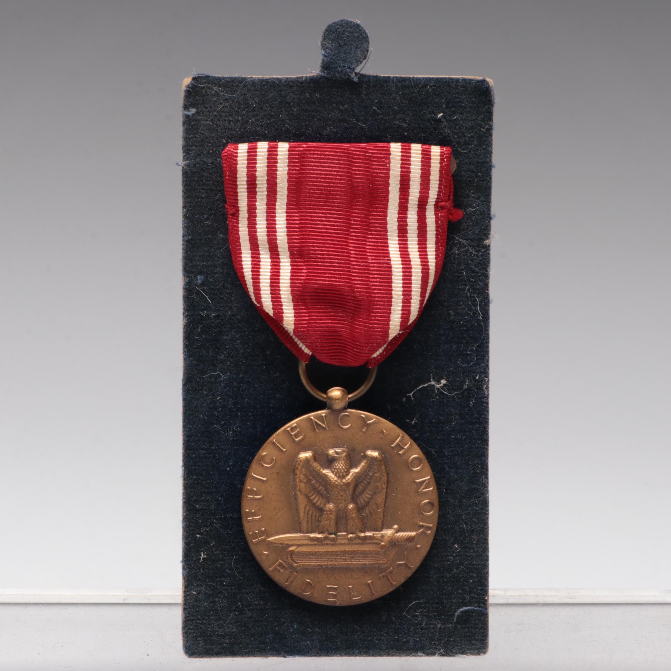 United States Air Force Flag Display Case and US Army Good Conduct Medal