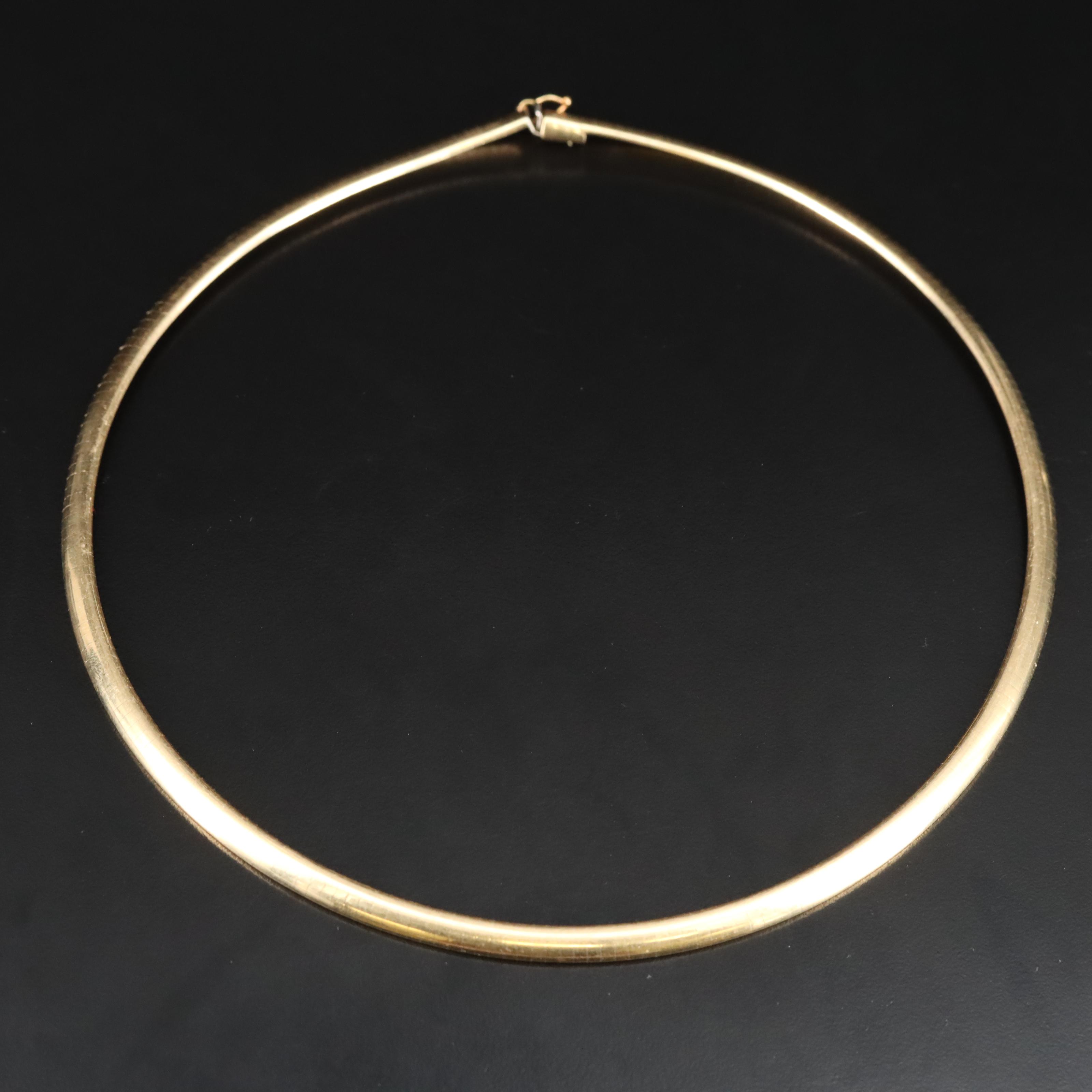 14K Omega Necklace EBTH