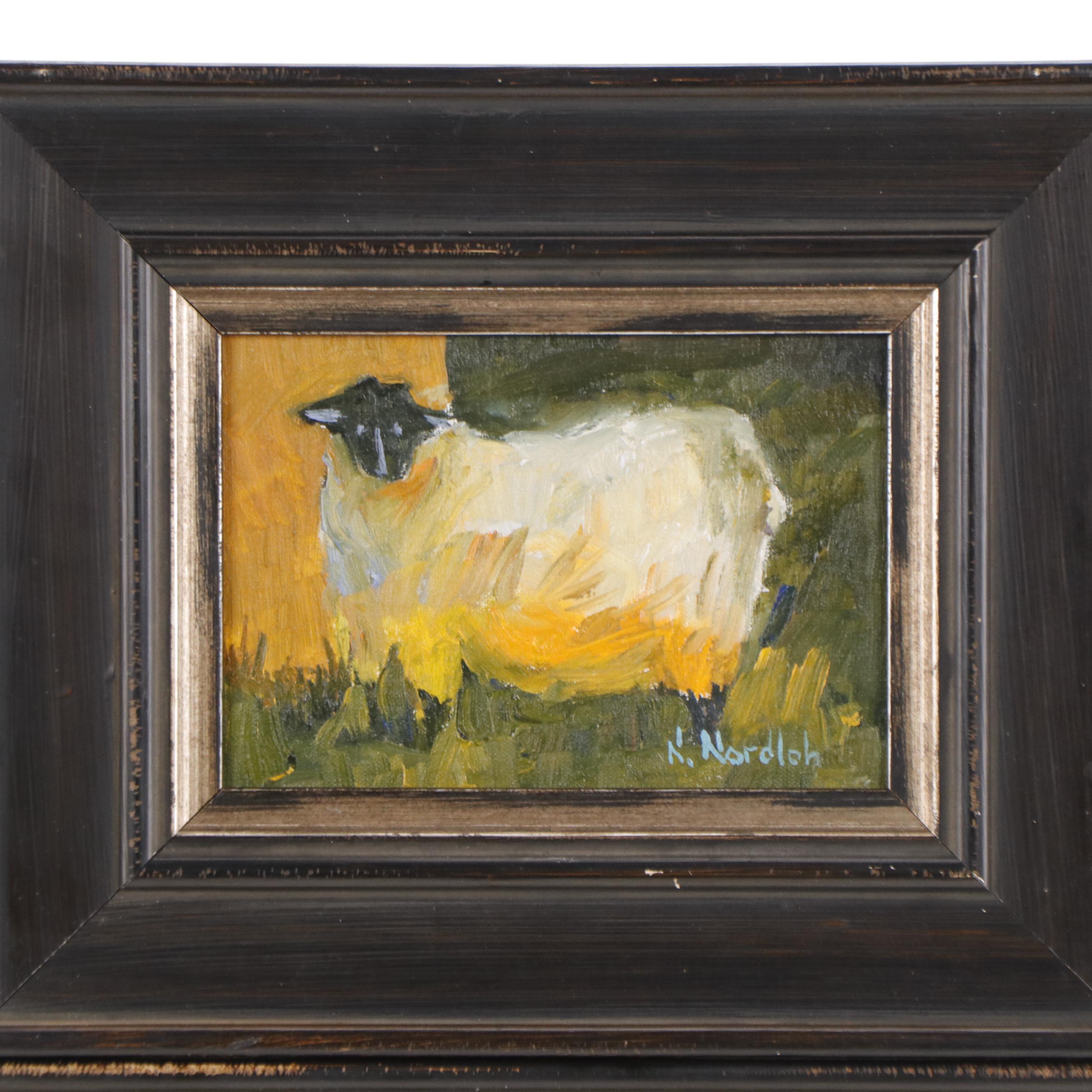 Nancy Nordloh Neville Oil Paintings "The Girls" and "Alice," 21st Century