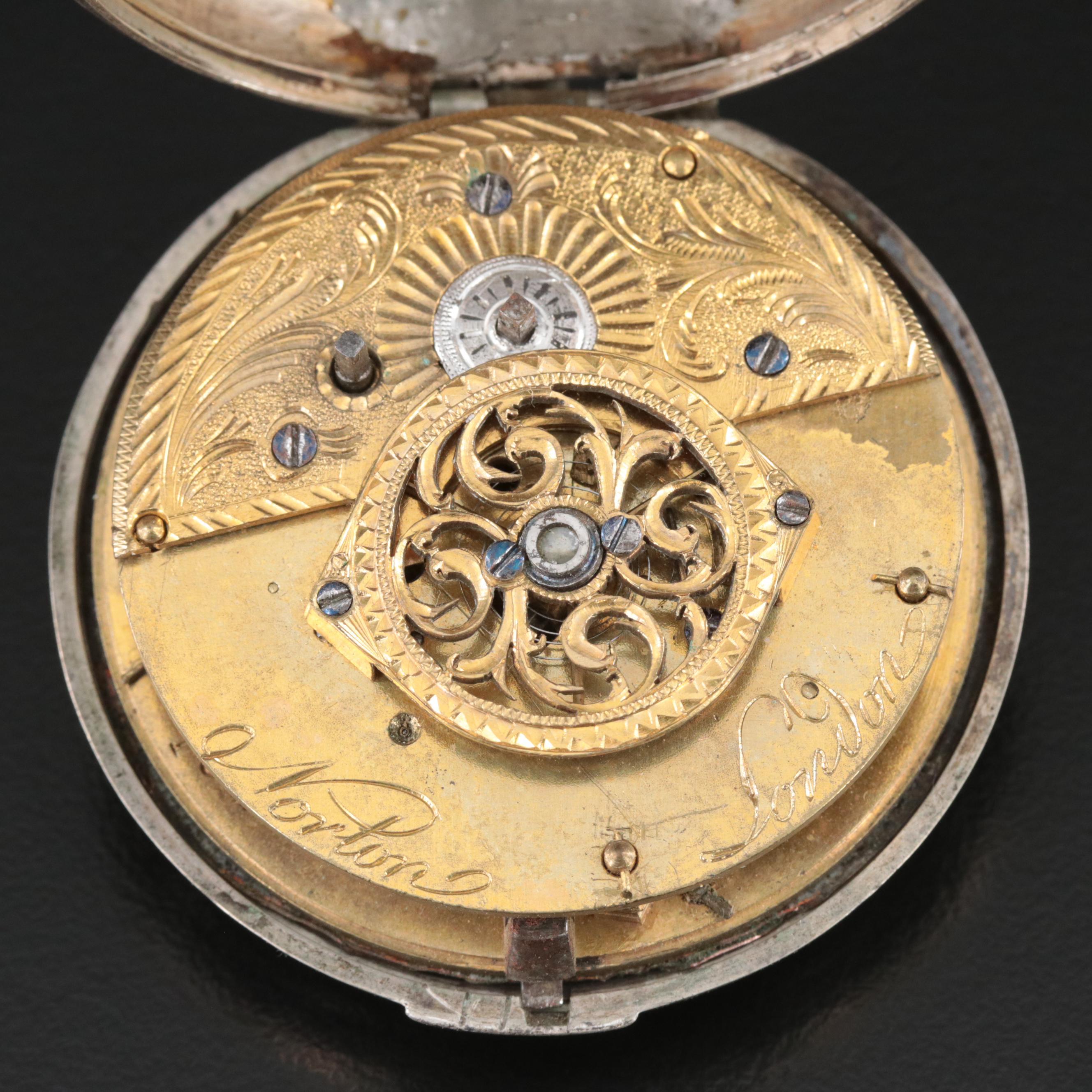 Norton London Double-Case Antique Pocket Watch