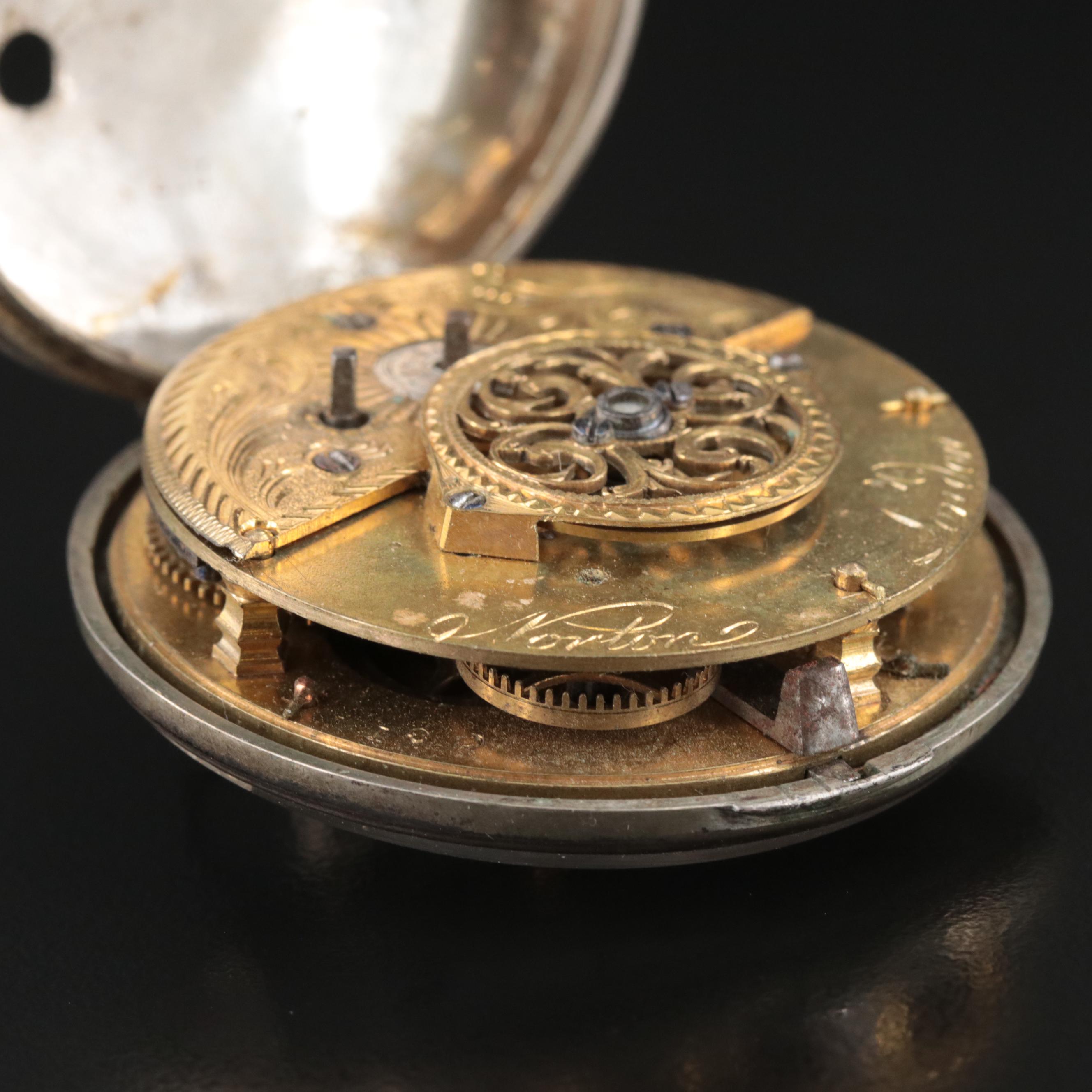 Norton London Double-Case Antique Pocket Watch