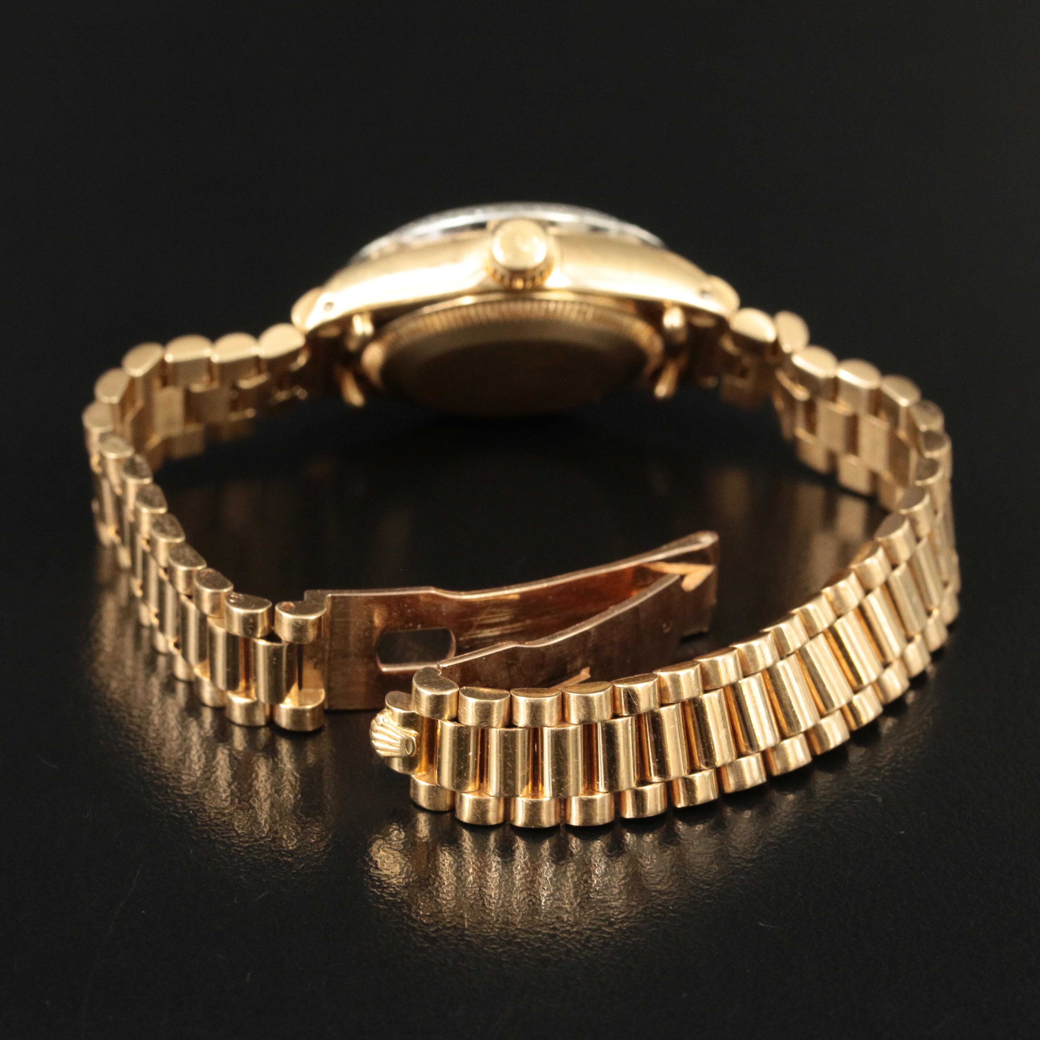 1978 Rolex 18K Custom Diamond Dial Datejust Watch