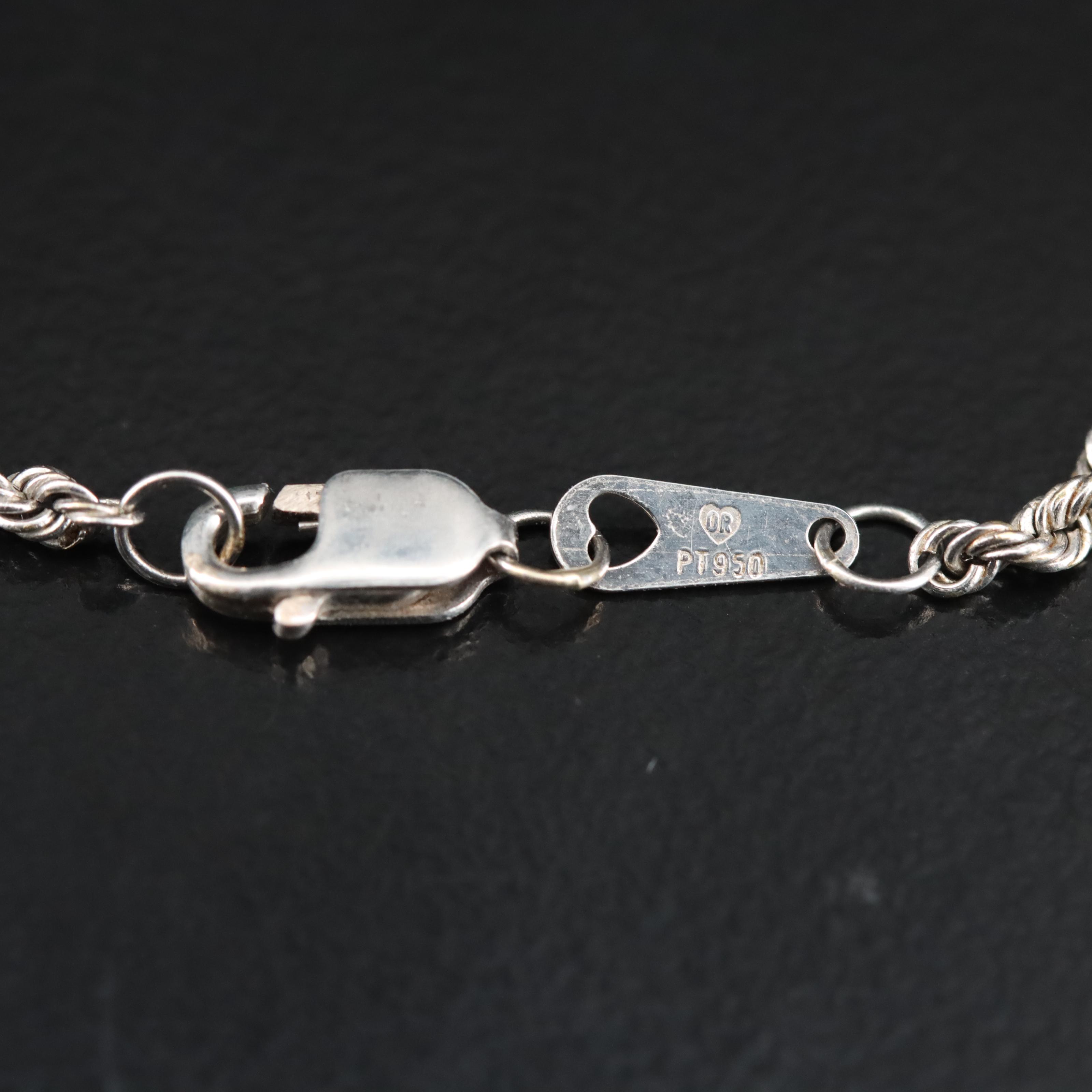 Platinum French Rope Chain Necklace