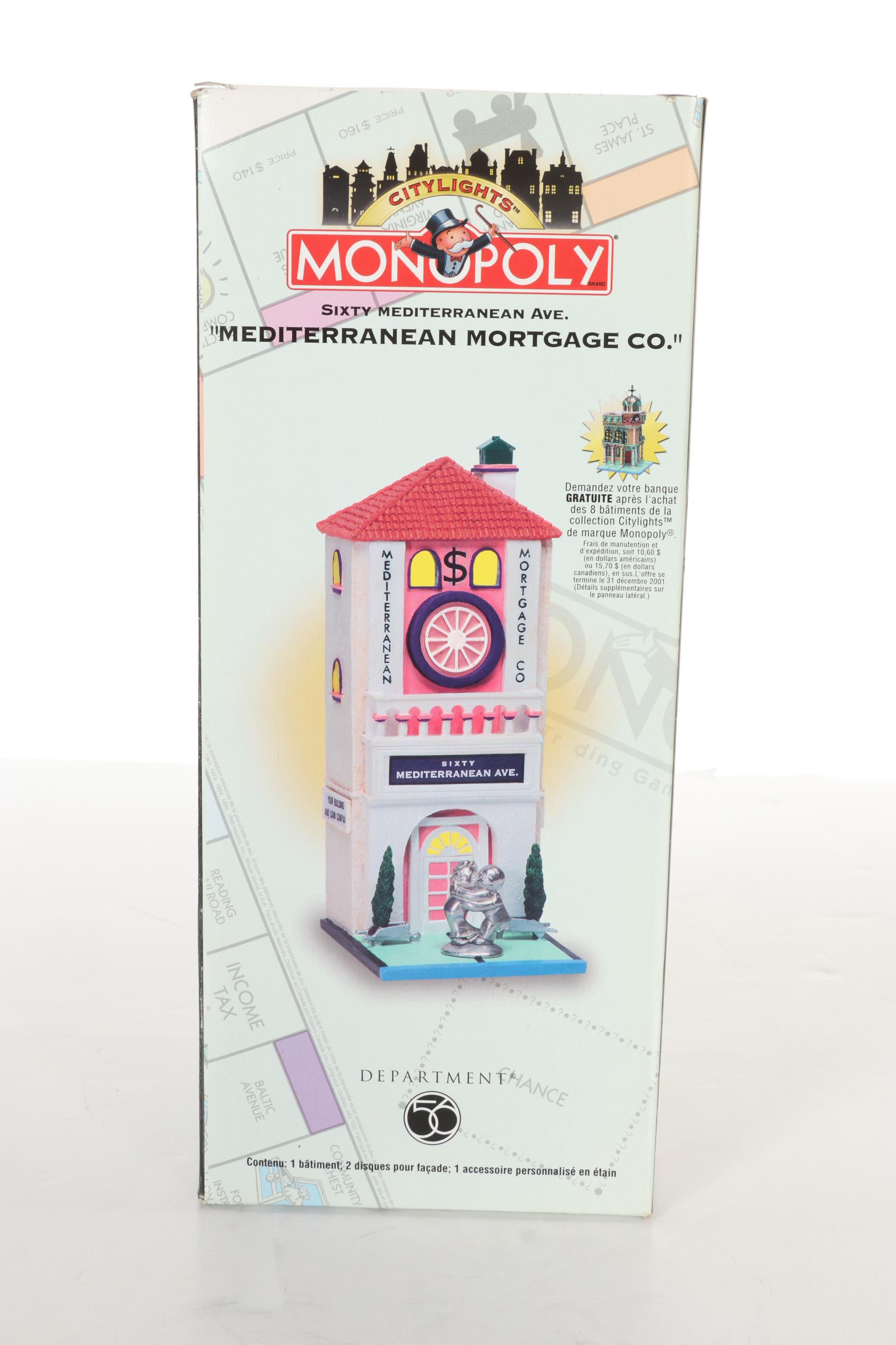 Department 56 Illuminated Monopoly Buildings, Complete Collection With