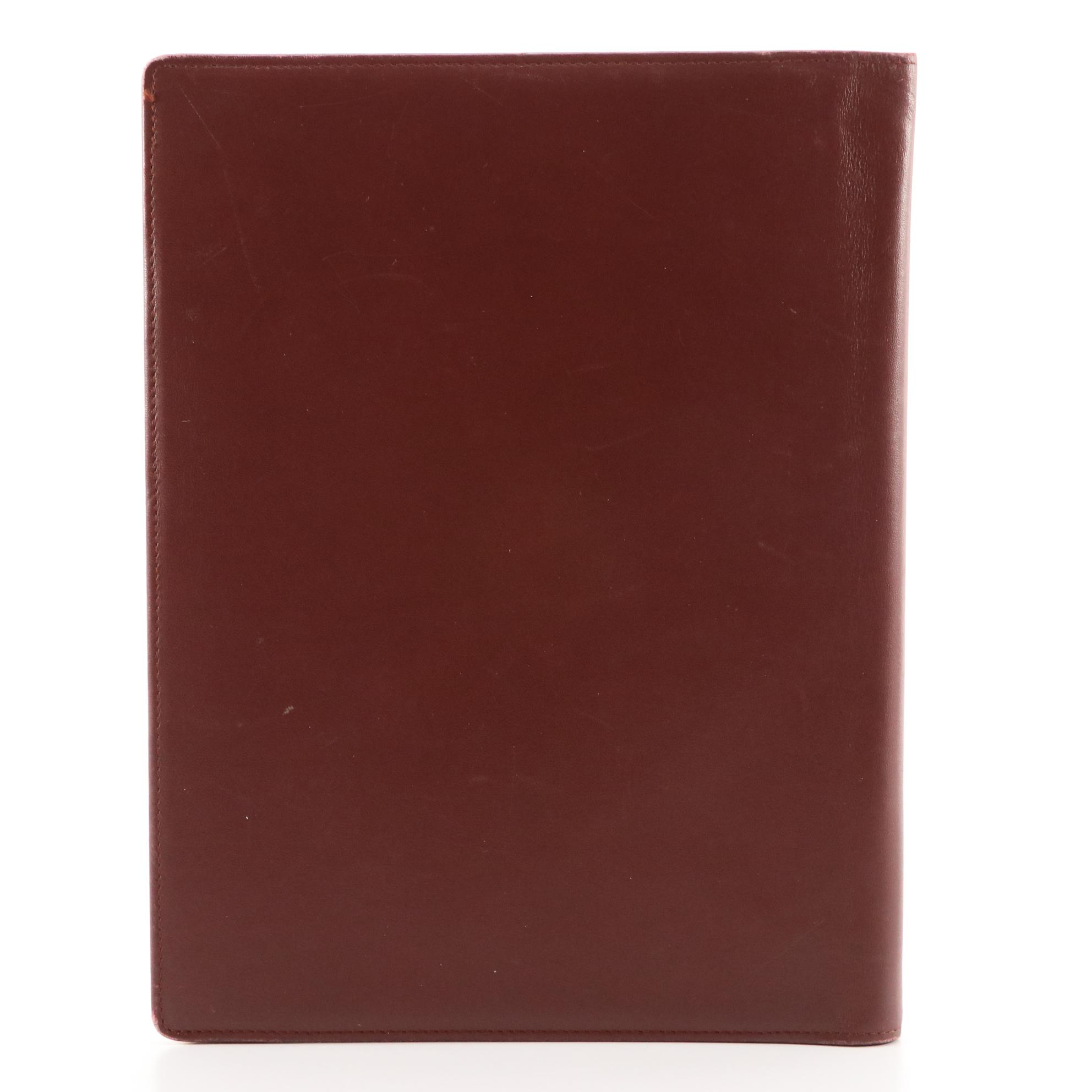 Cartier Must de Cartier Burgundy Leather Address Book Cover and Eyeglasses Case