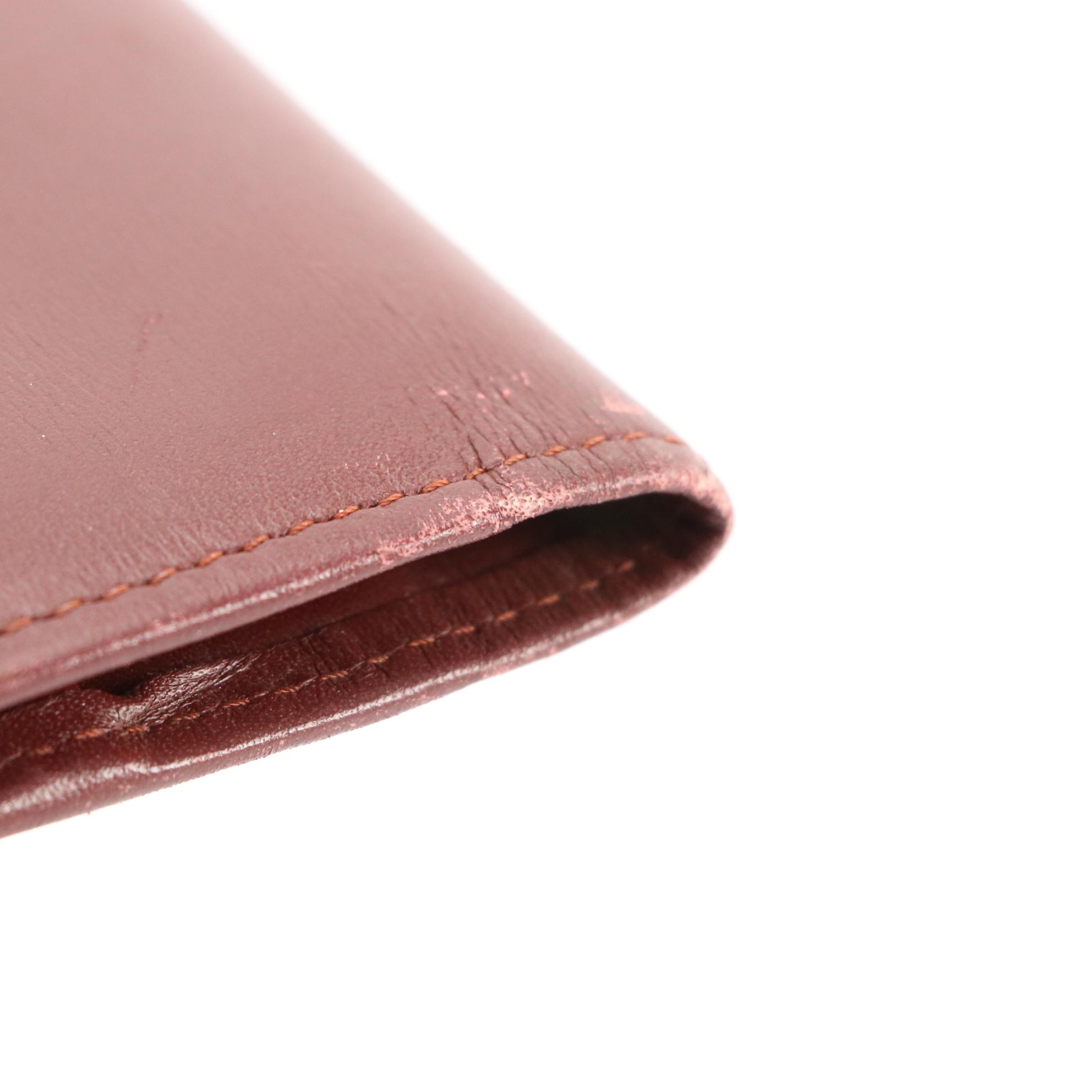 Cartier Must de Cartier Burgundy Leather Address Book Cover and Eyeglasses Case