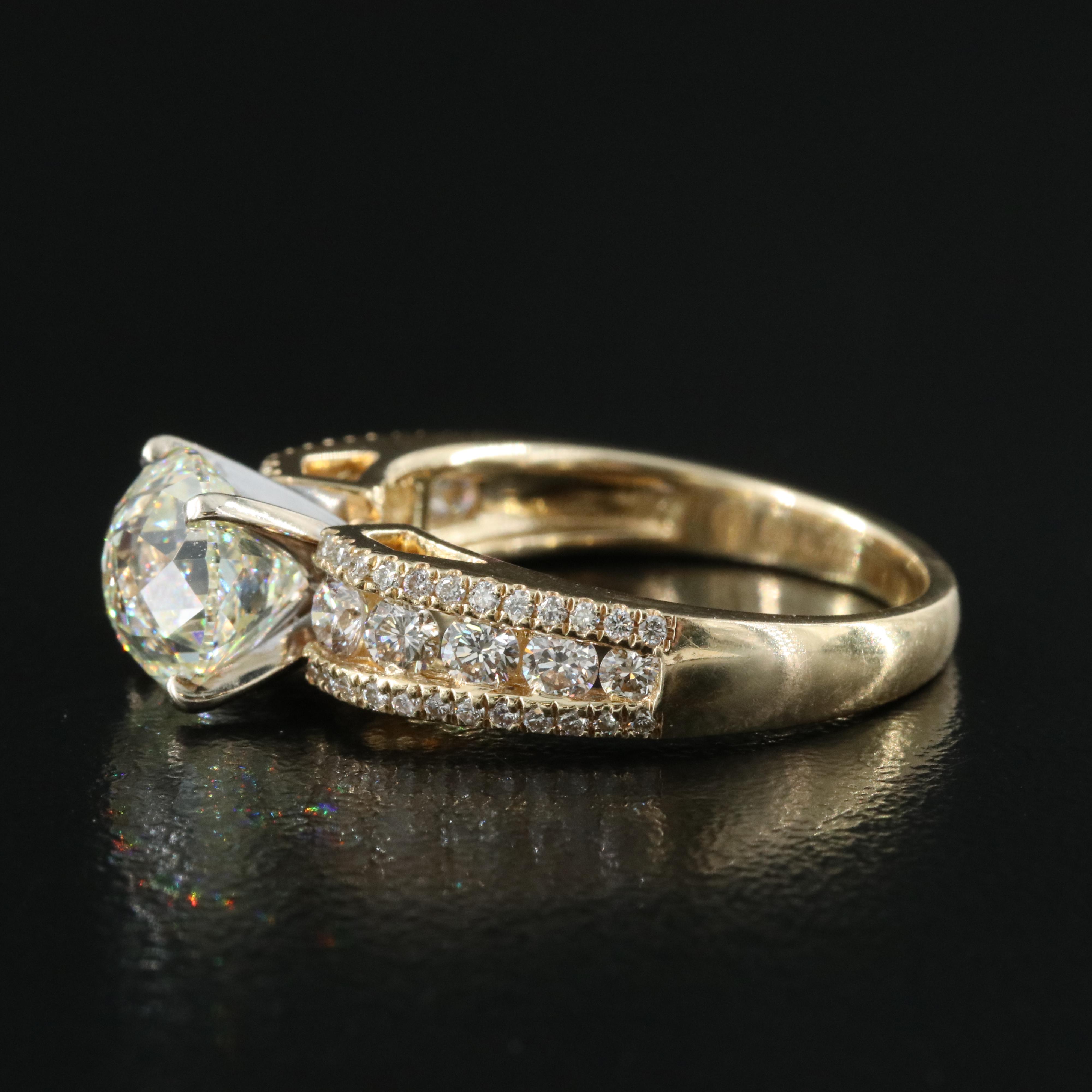 14K 3.23 CTW Crown of Light Diamond Ring with IGI eReport