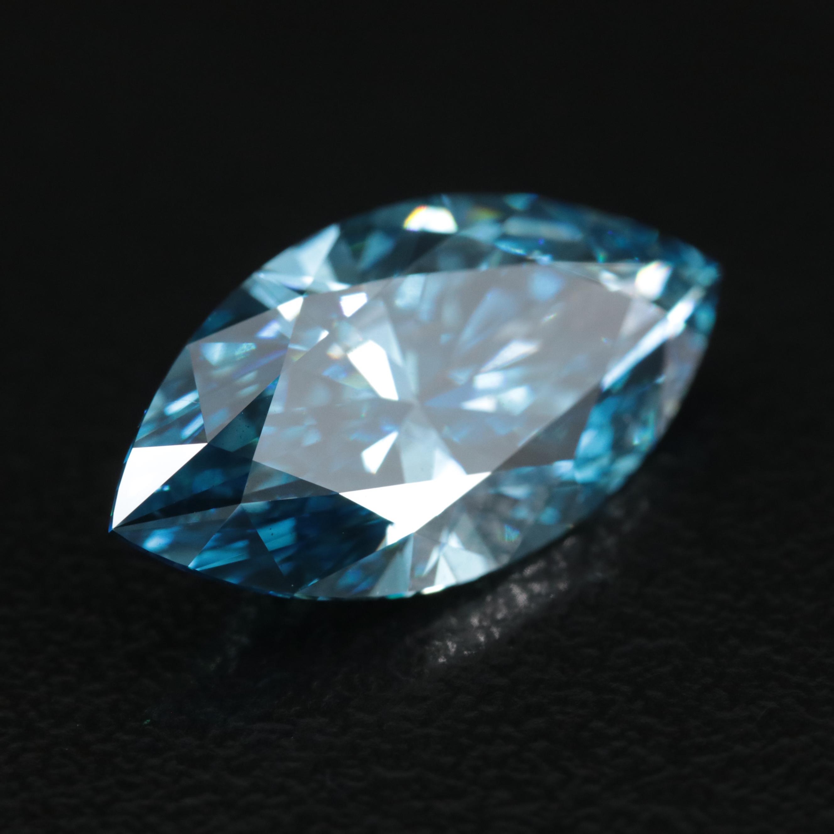 Loose 5.01 CT Fancy Intense Blue Diamond