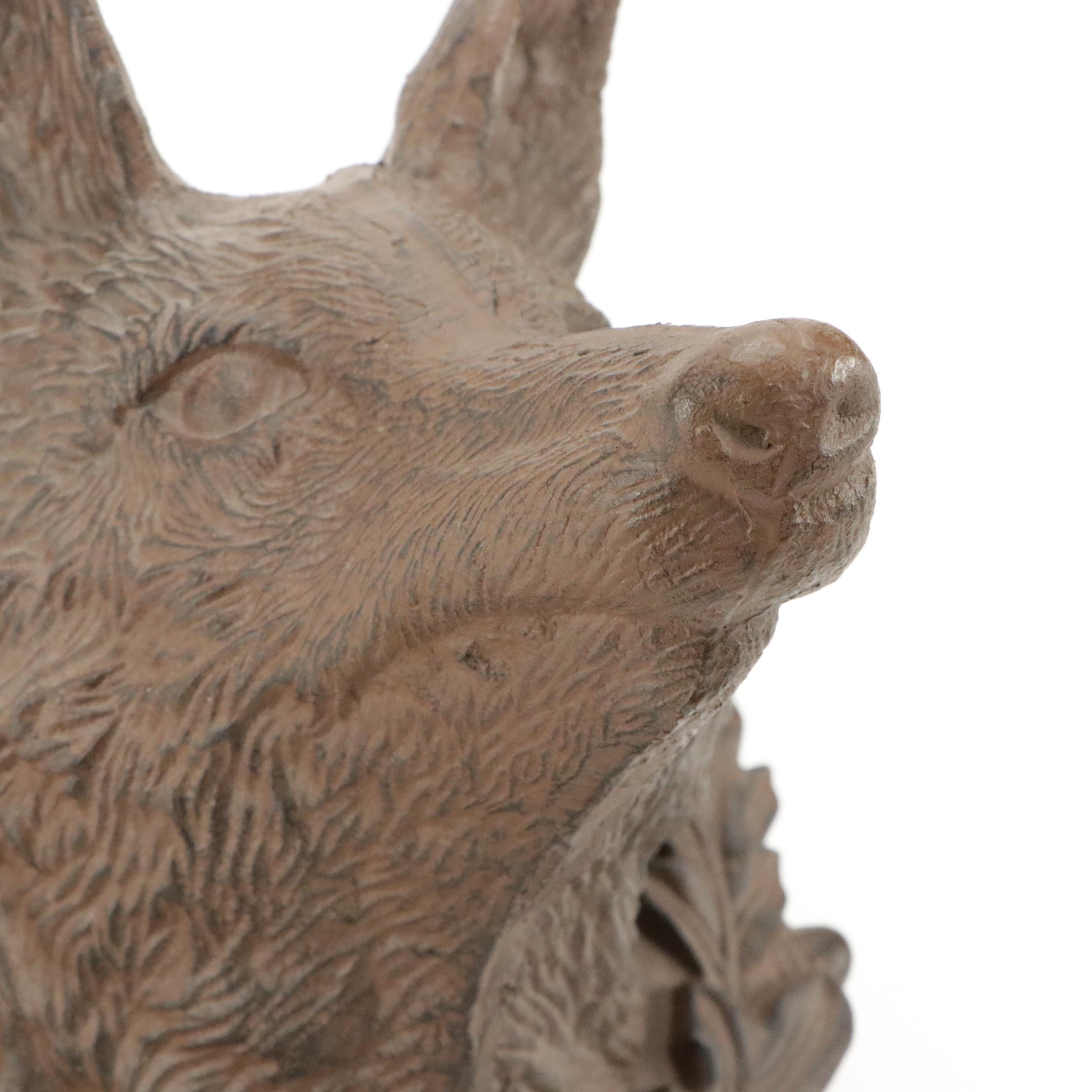 Cast Iron Fox Shoulder Mount