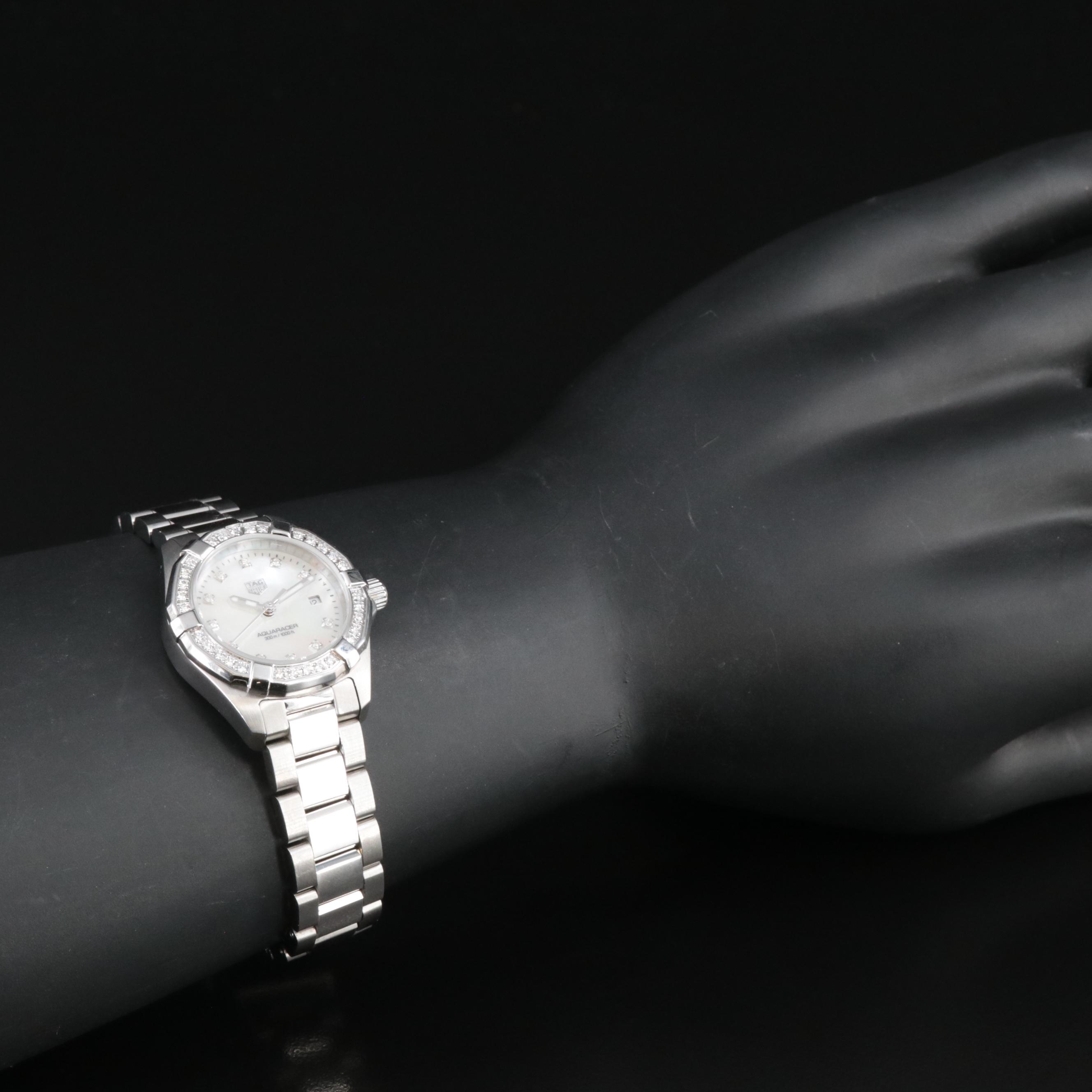 TAG Heuer Diamond Aquaracer Quartz Stainless Steel Watch