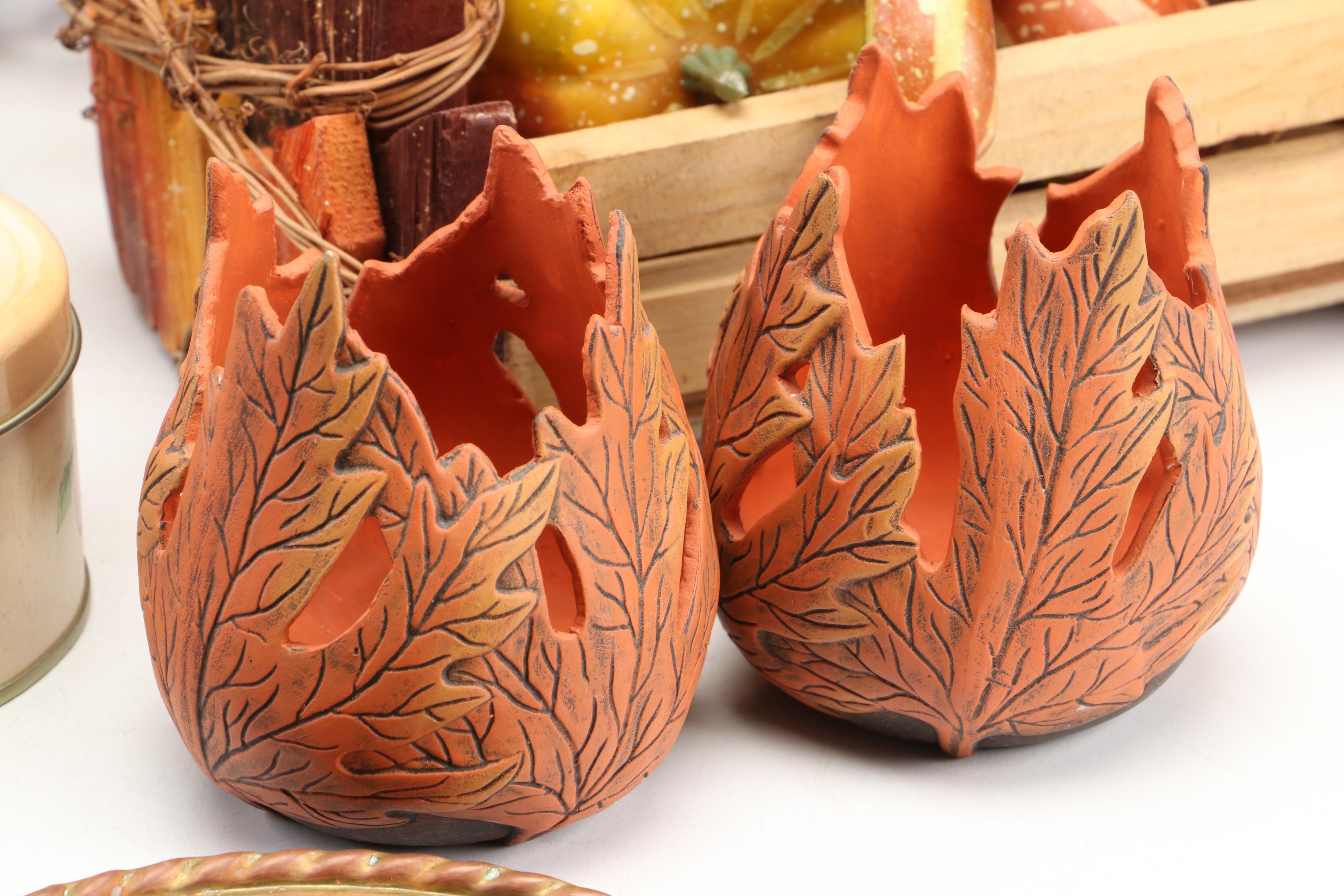 Artificial Bittersweet with Other Autumnal Themed Decor