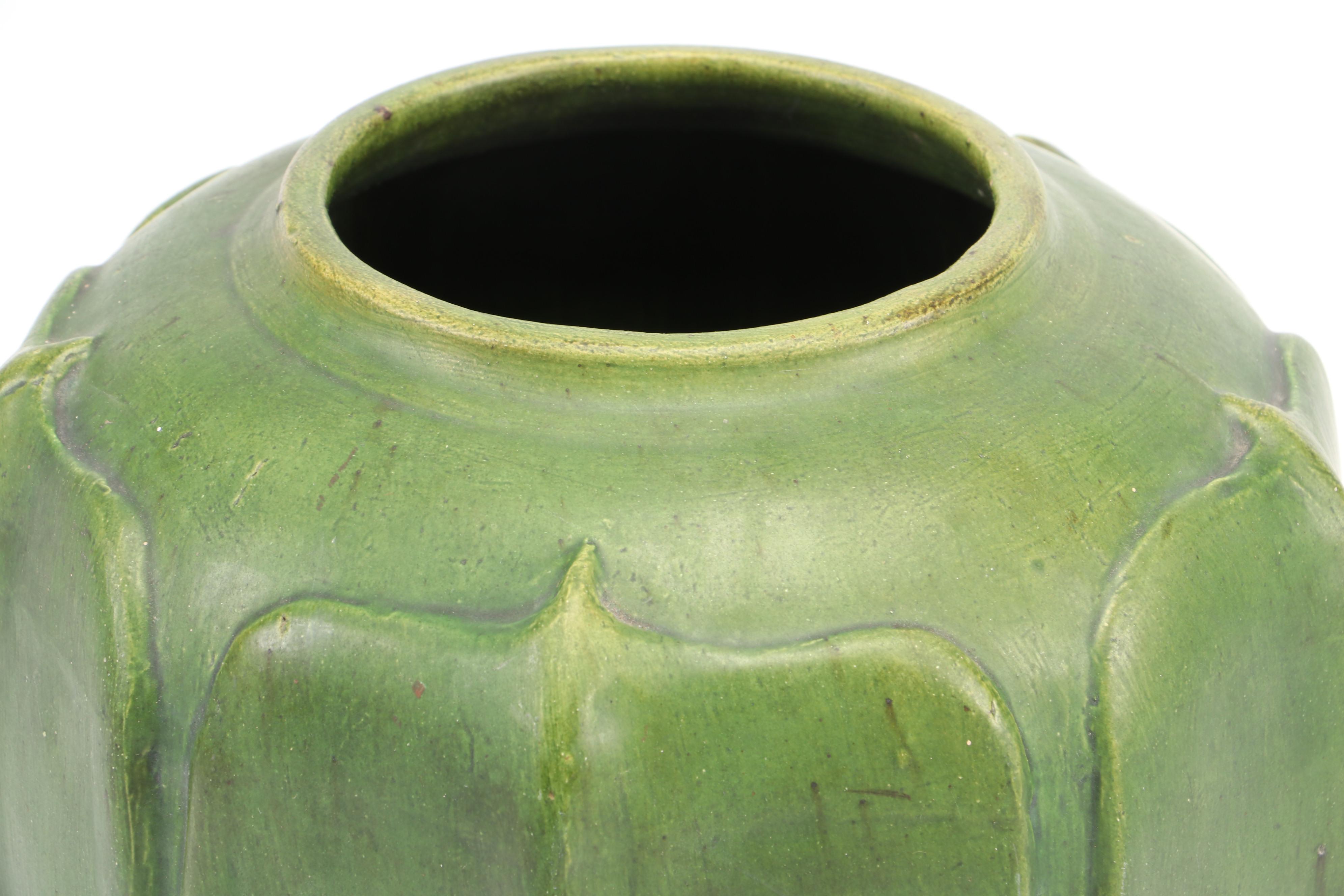 Art & Crafts Grueby Style Ceramic Production Vase