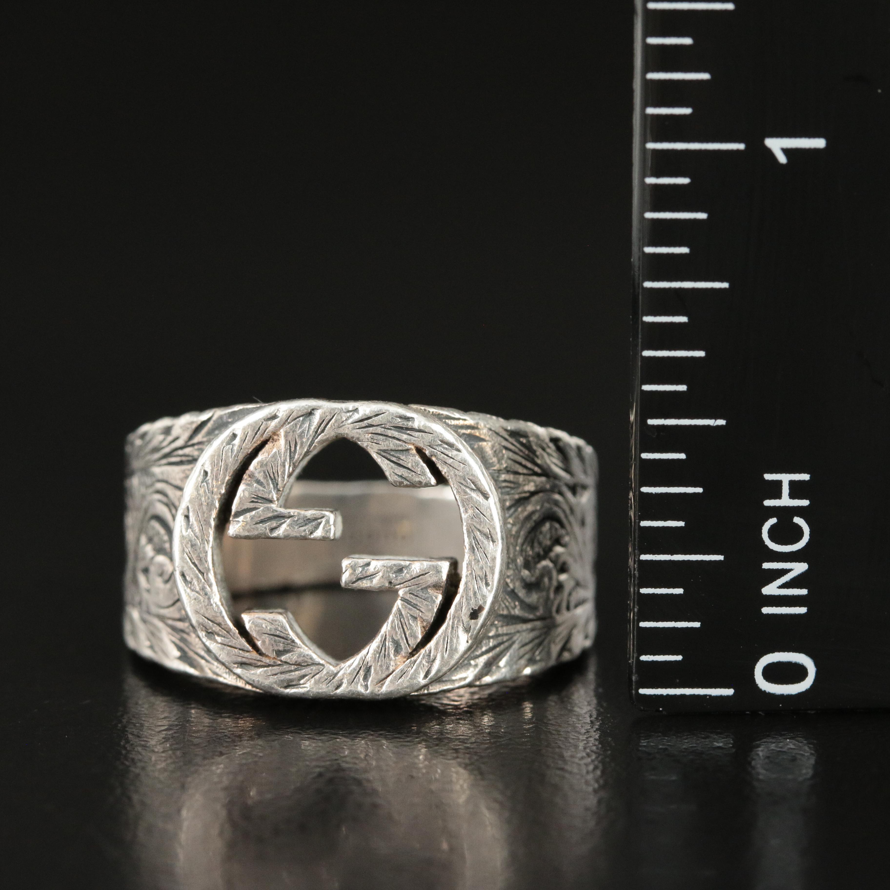 Gucci Sterling Interlocking G Ring