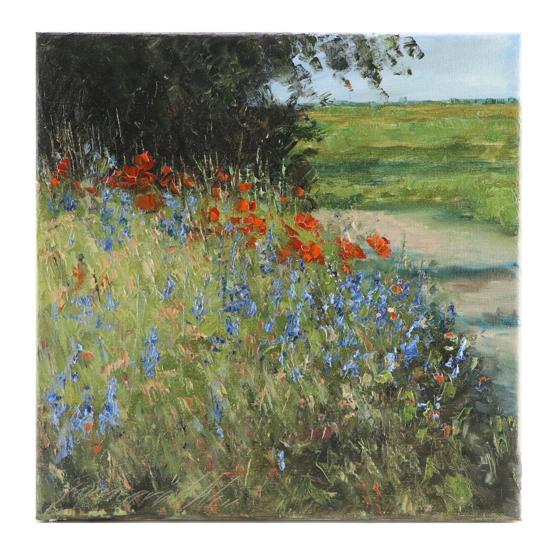 Garncarek Aleksander Landscape Oil Painting "Wyka," 2023