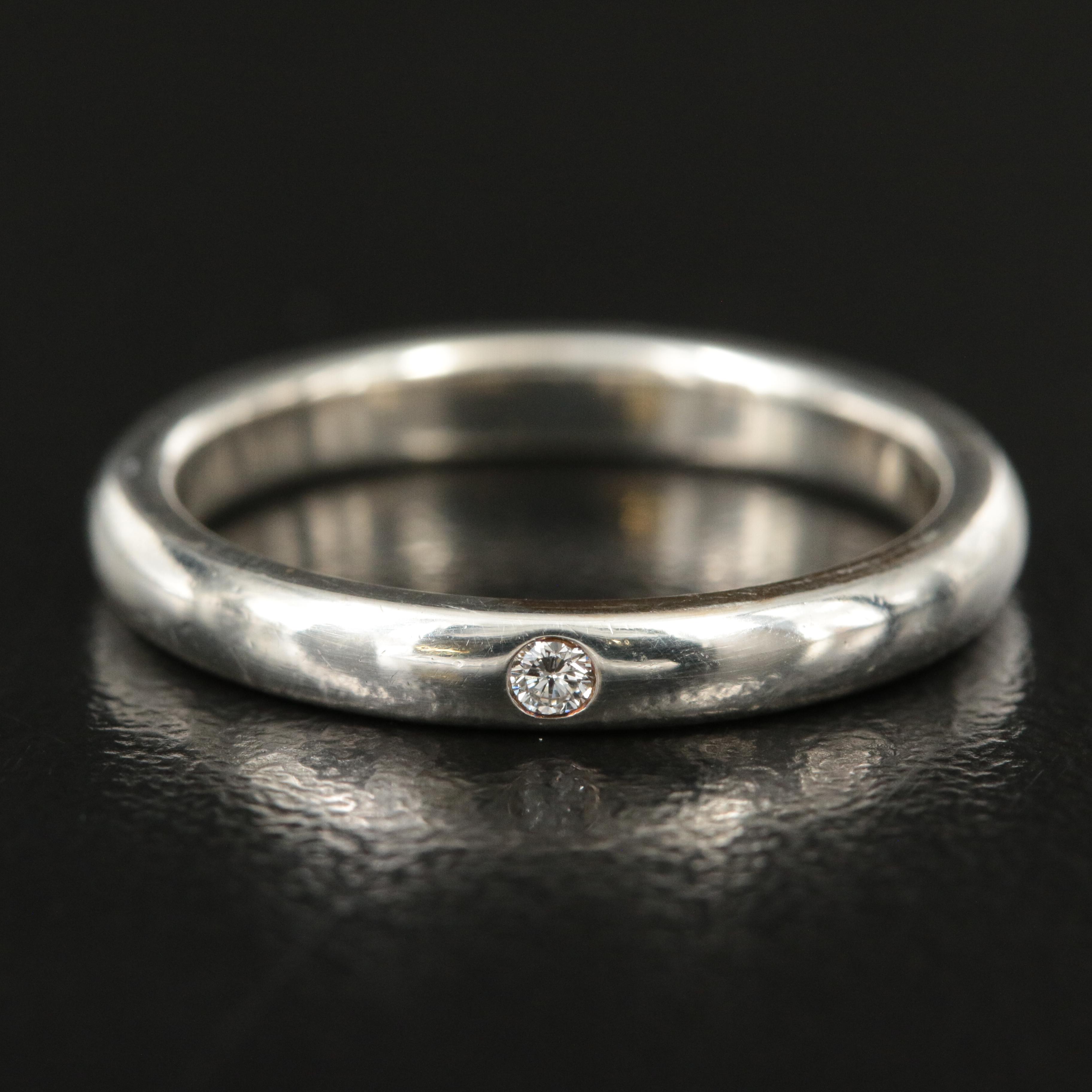 Elsa Peretti for Tiffany & Co. Sterling Band with Diamond Accent