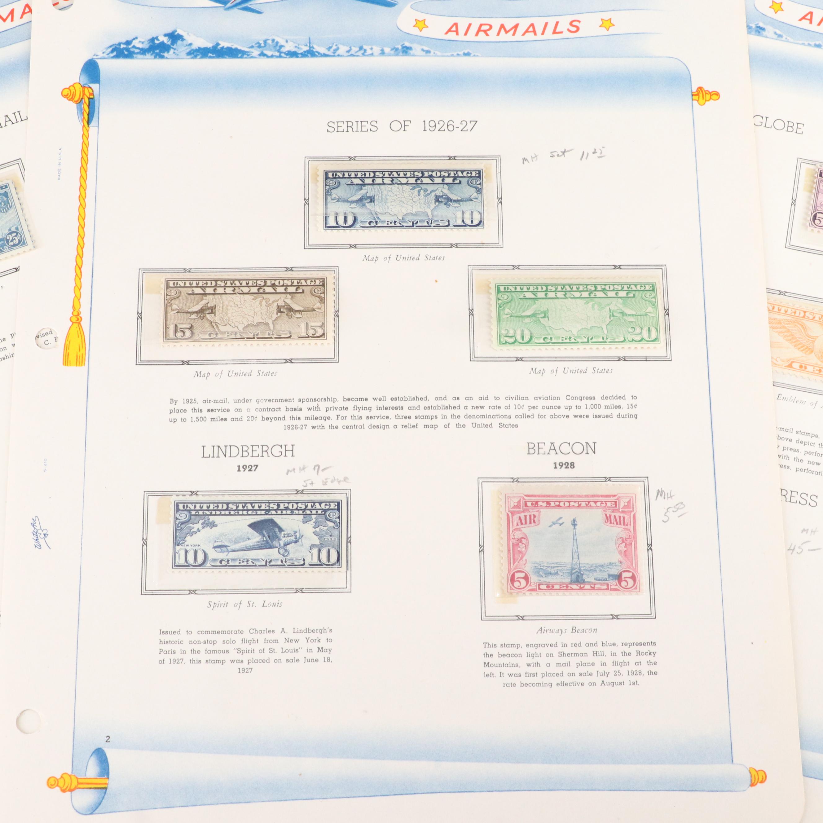 Mint Condition Air Mail Postage Stamp Collection