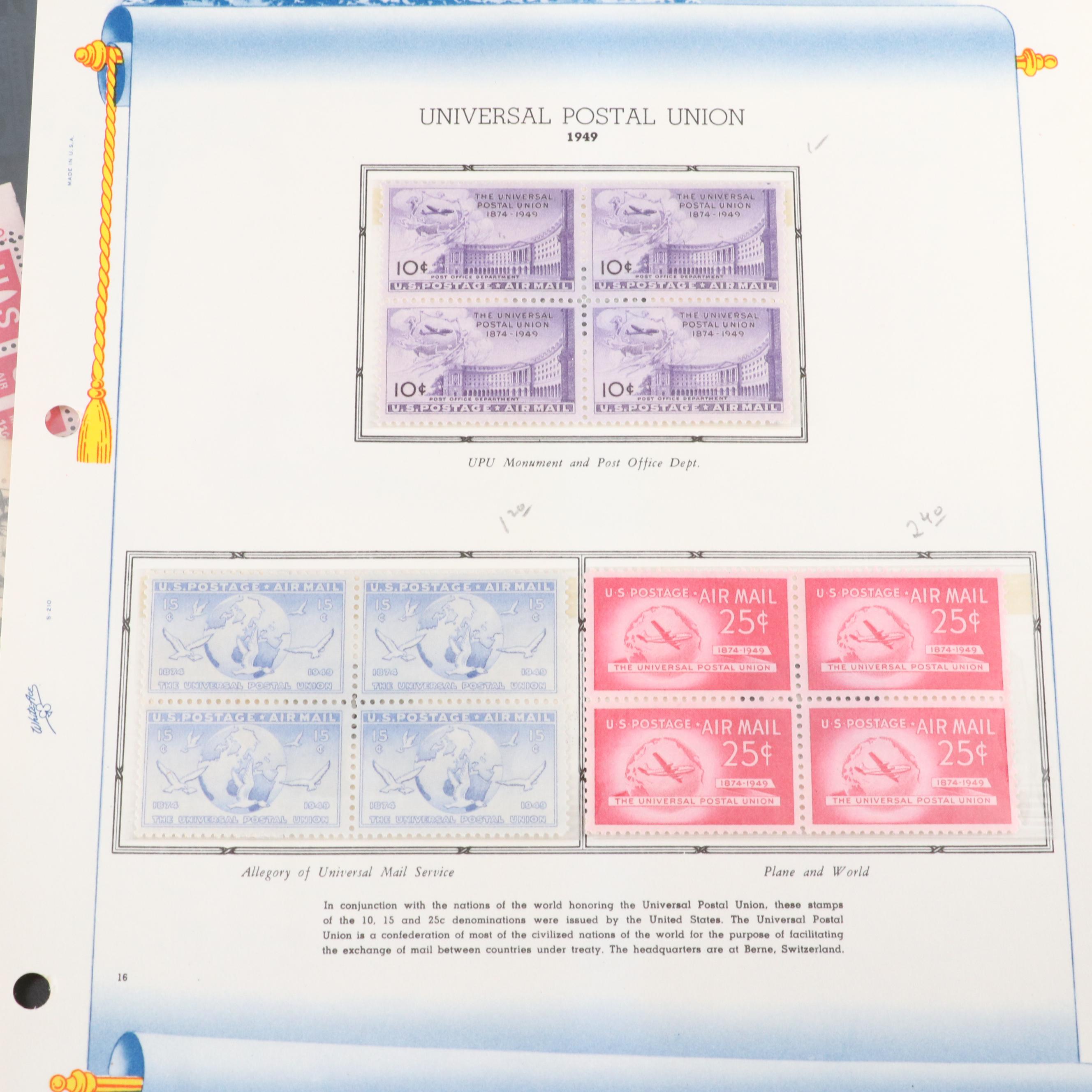 Mint Condition Air Mail Postage Stamp Collection