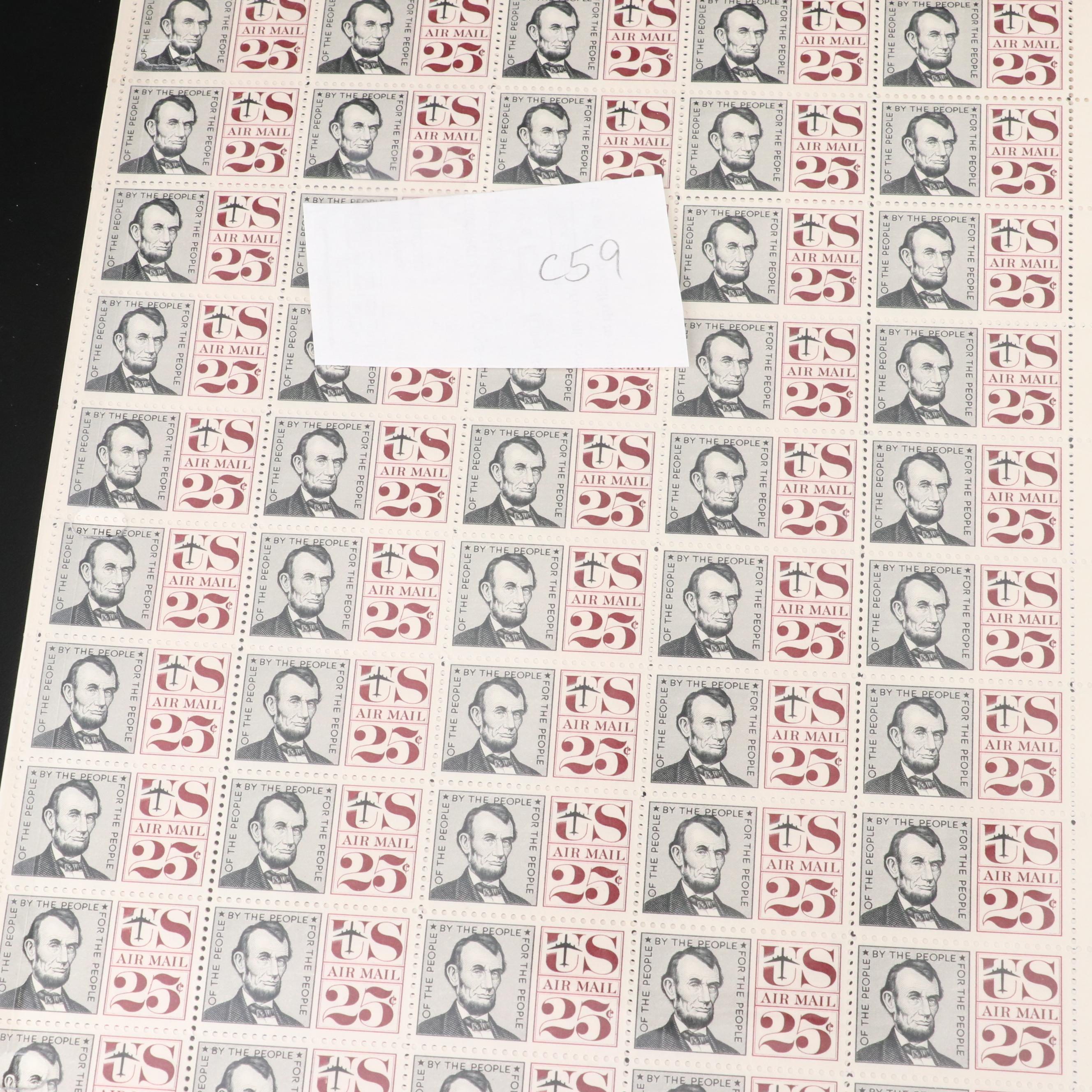 Mint Condition Air Mail Postage Stamp Collection