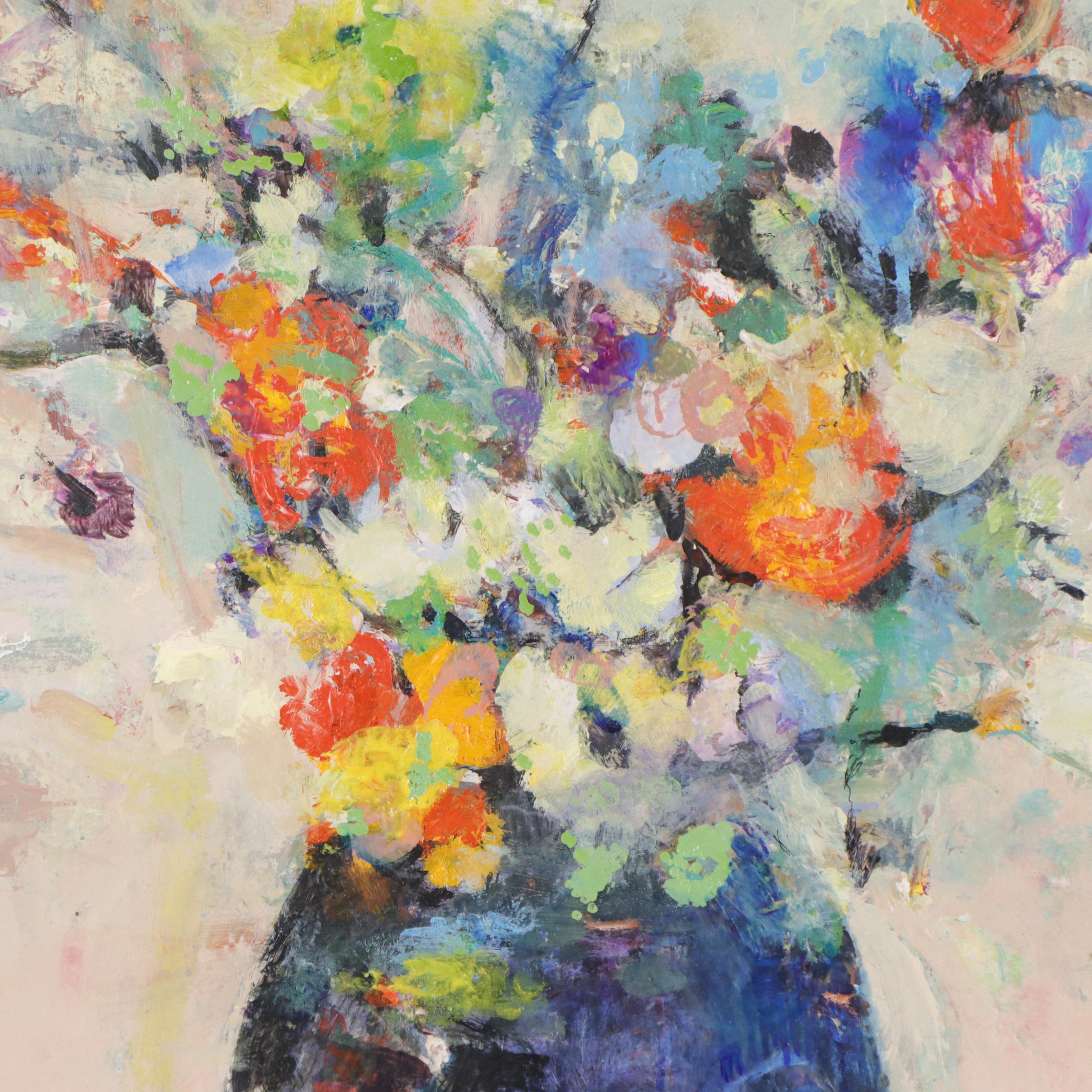 Mark Whitmarsh Floral Still Life Acrylic Painting "Transient Beauty," 2023