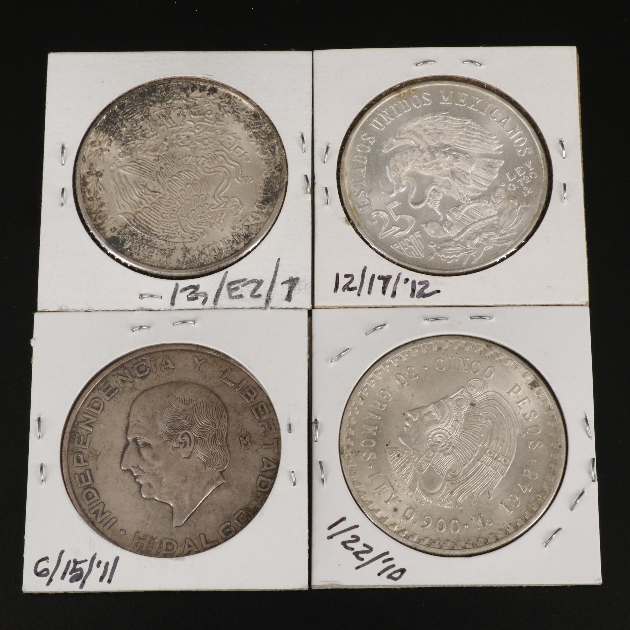 Collection of Nine Mexican Silver Coins