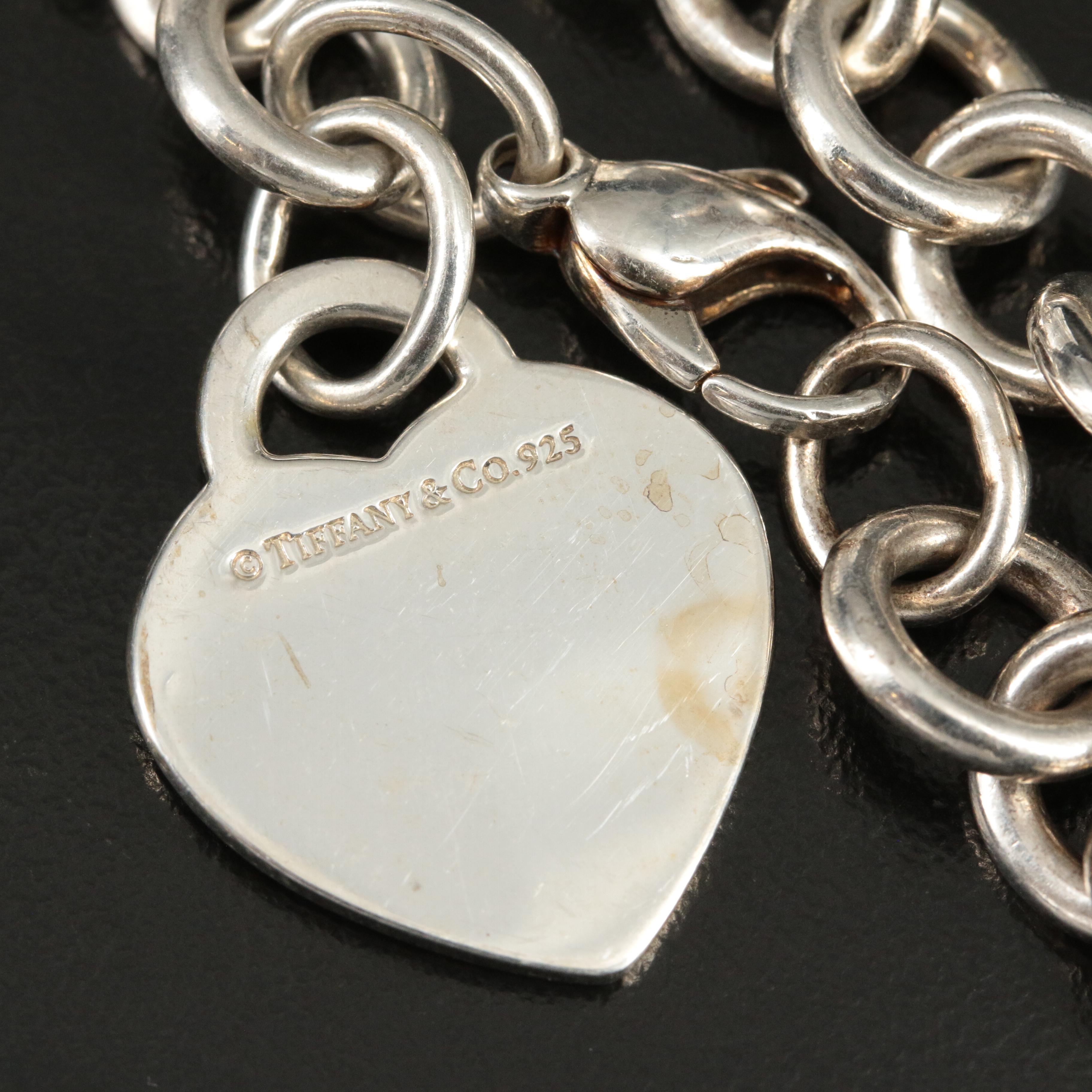 Tiffany & Co. "Return to Tiffany" Sterling Heart Charm Bracelet