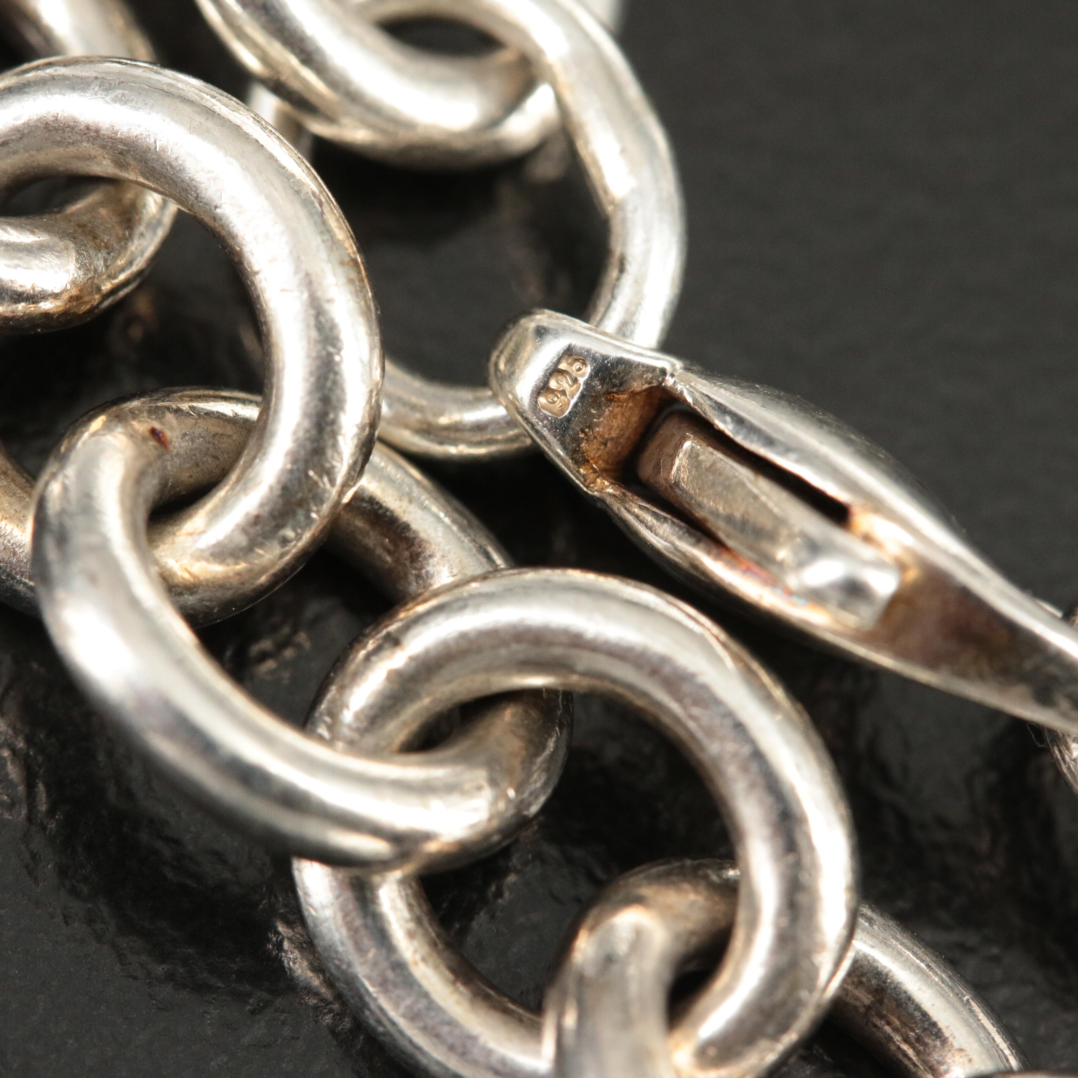 Tiffany & Co. "Return to Tiffany" Sterling Heart Charm Bracelet