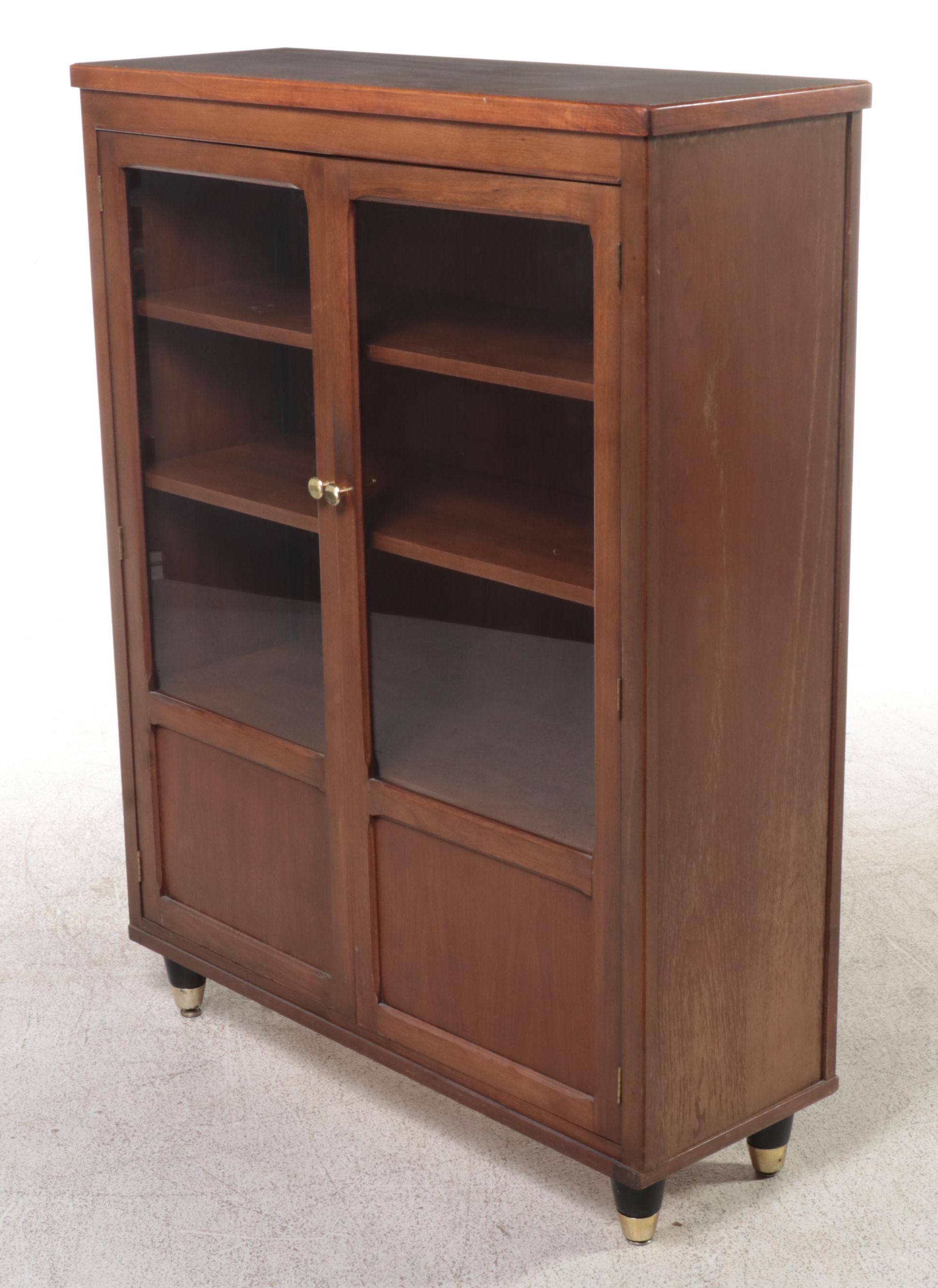 Mid Century Modern Style Glass Front Cabinet, Mid to Late 20th Century