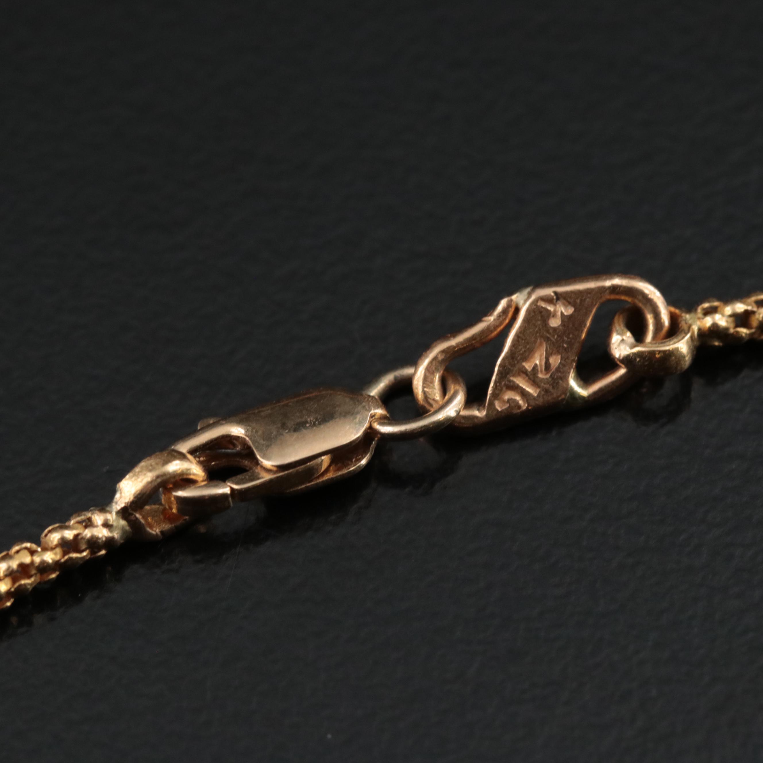 21K Popcorn Chain Necklace