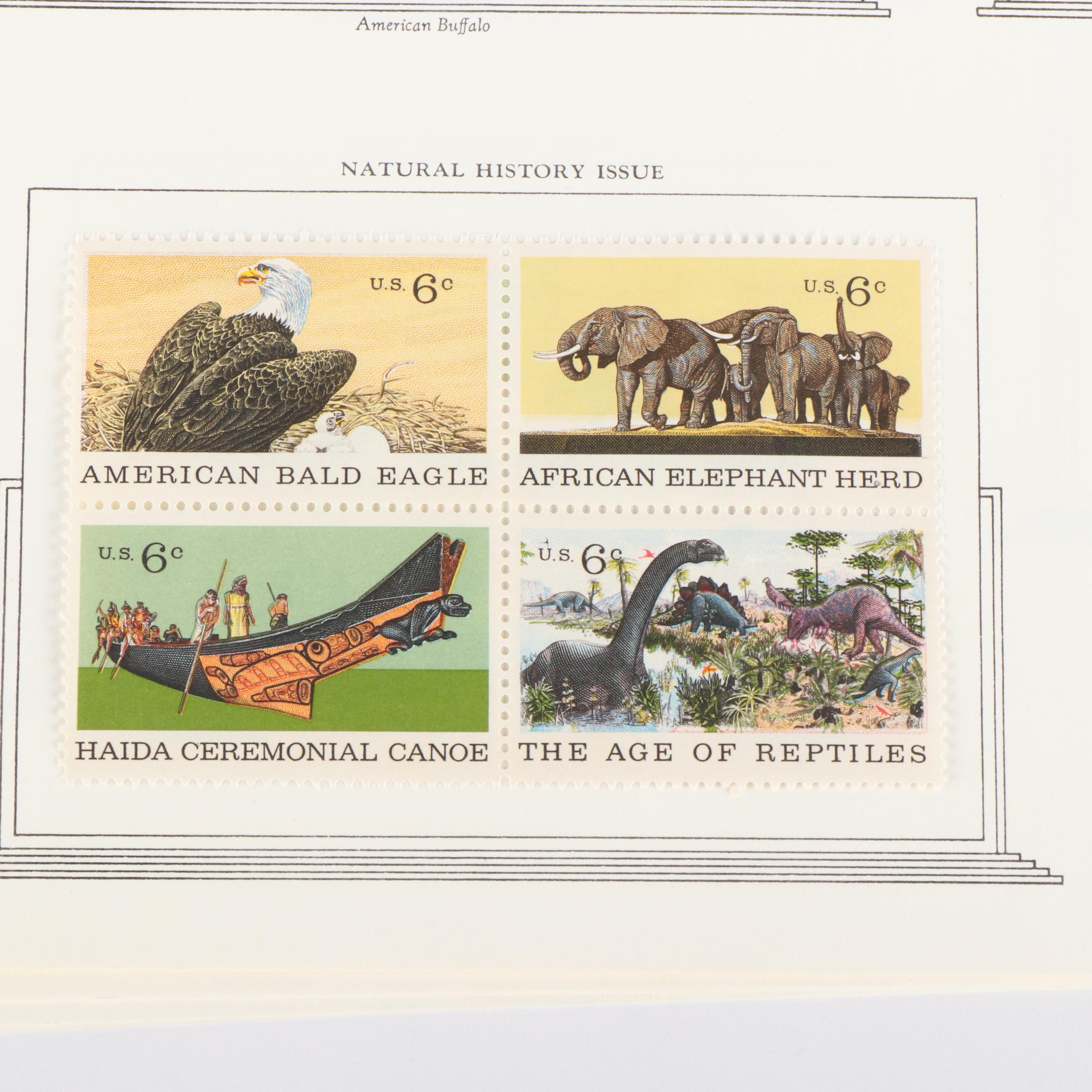 Large Collection of U.S. Postage Stamp Plate Blocks, 60s and 70s