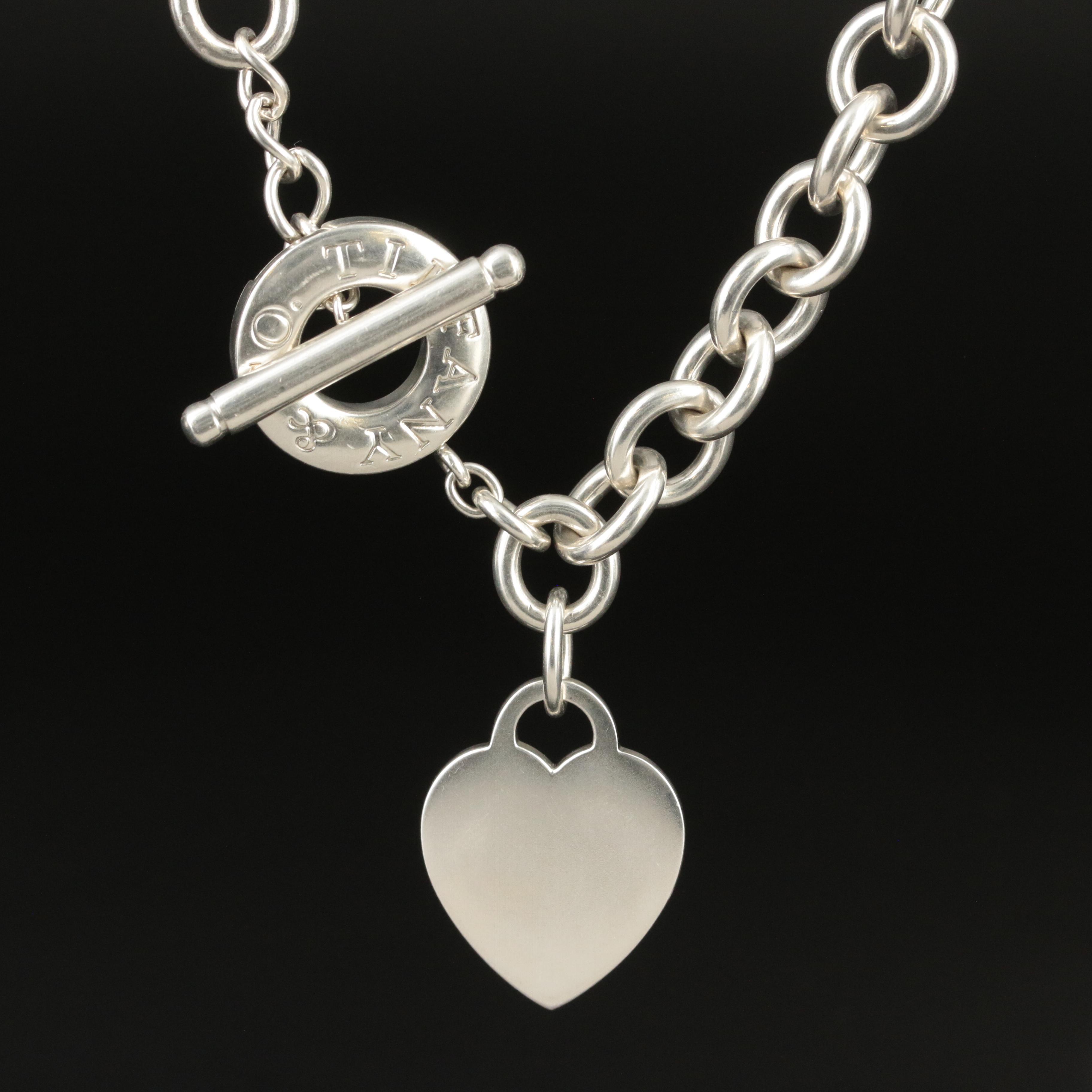 Tiffany & Co. Sterling Heart Toggle Necklace