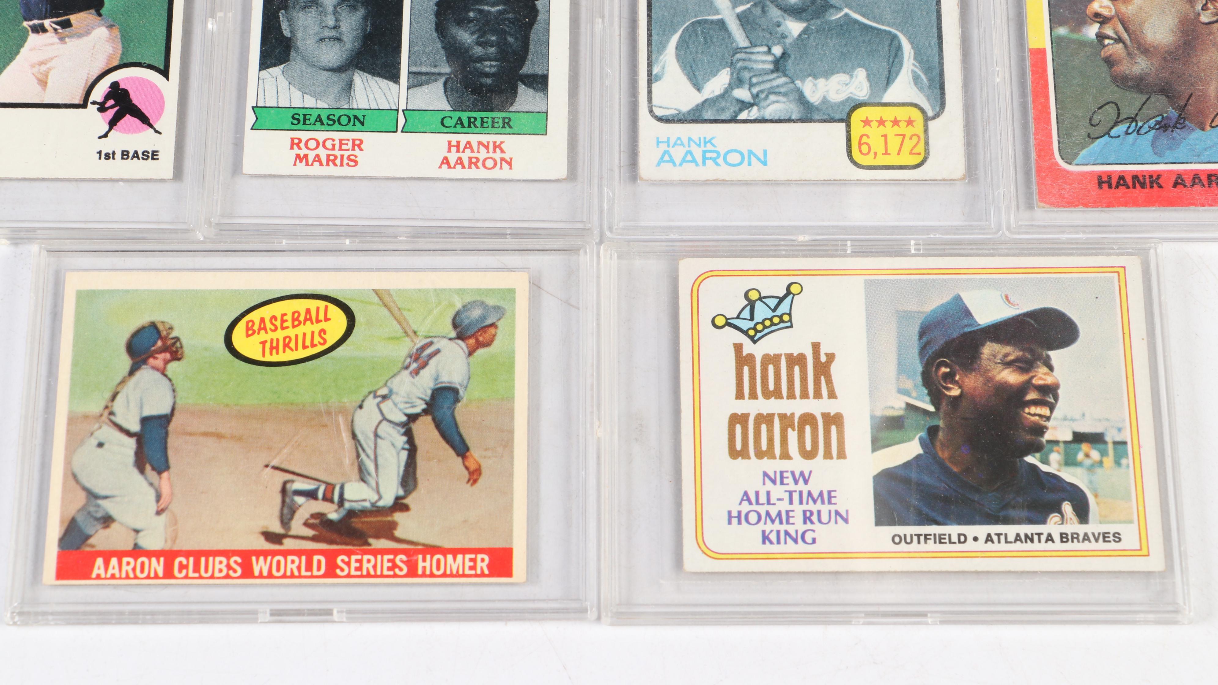 Hank Aaron "500 Home Run Club" Braves Figurine with Topps Baseball Cards