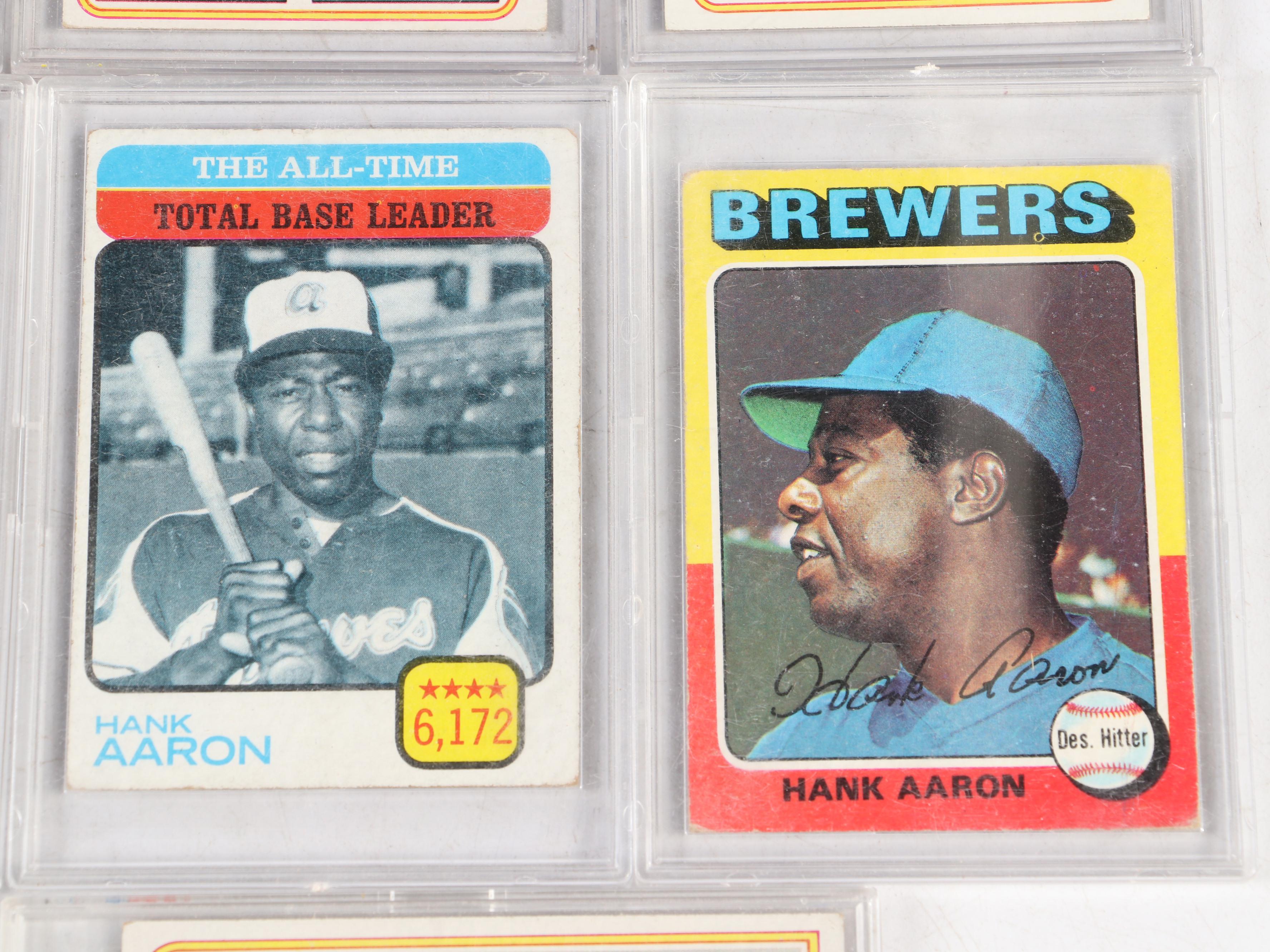 Hank Aaron "500 Home Run Club" Braves Figurine with Topps Baseball Cards