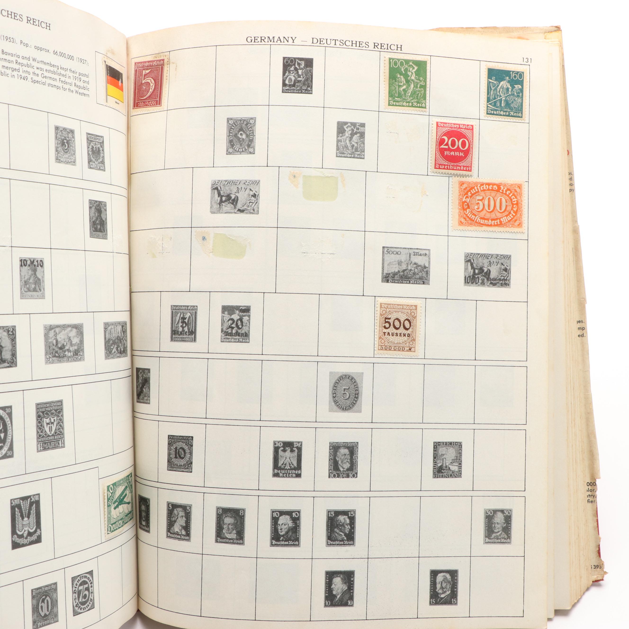 Album and Loose Pages of World Postage Stamps