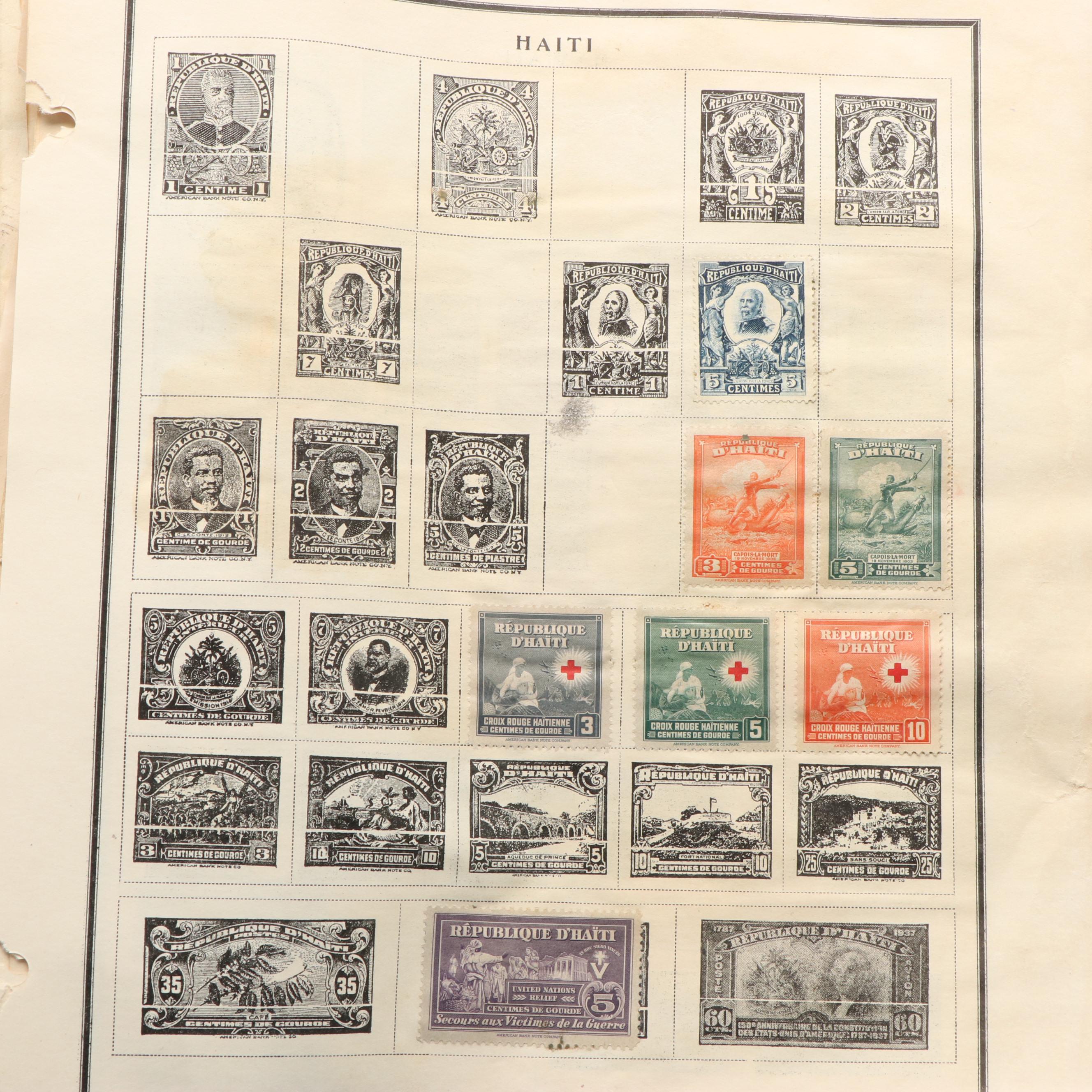 Album and Loose Pages of World Postage Stamps