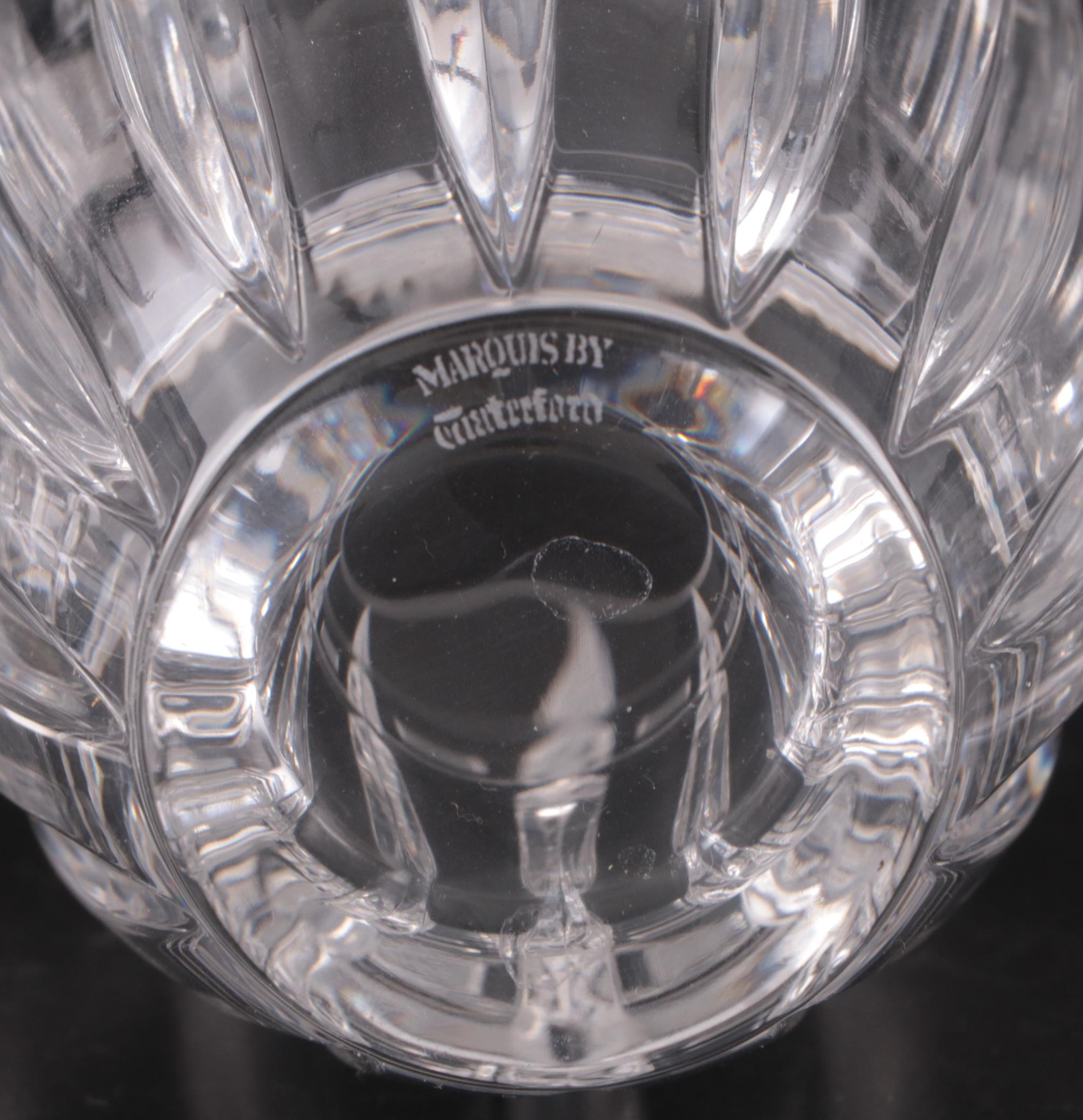 Gorham Crystal Vase with Marquis by Waterford Crystal Highball Glasses and Bowls