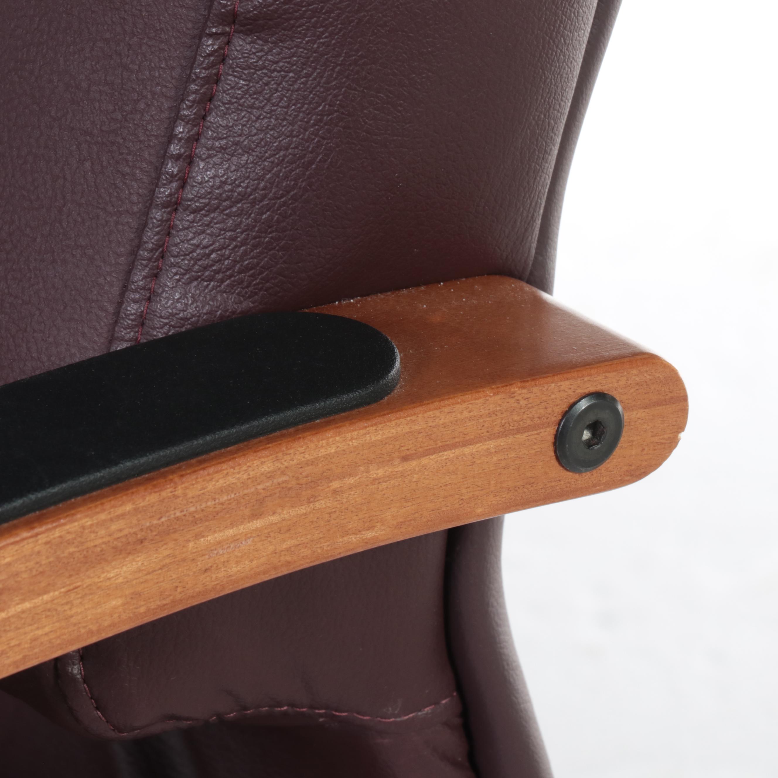 The Hon Company Bourbon Cherry Faux Leather Desk Chair