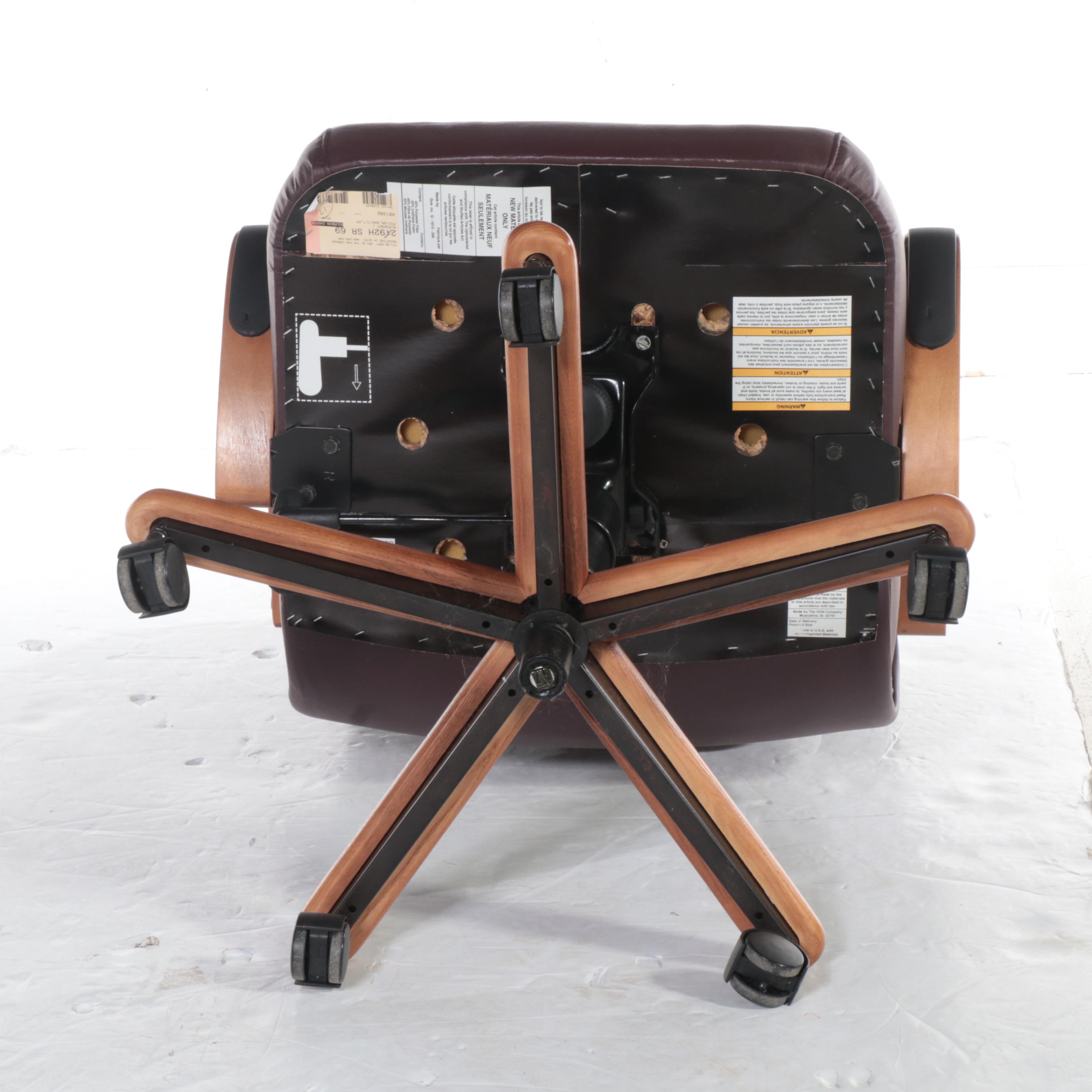 The Hon Company Bourbon Cherry Faux Leather Desk Chair