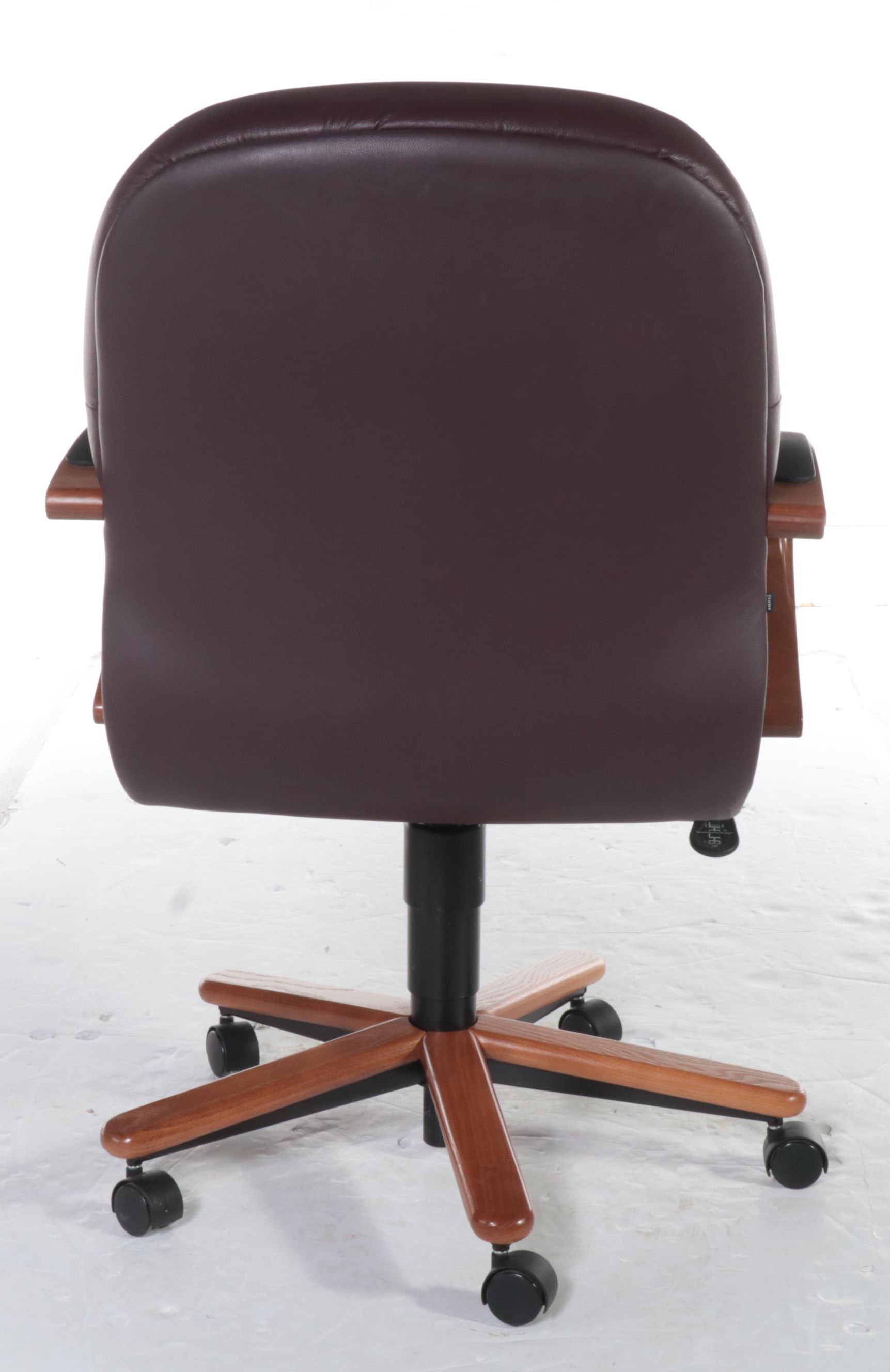 The Hon Company Bourbon Cherry Faux Leather Desk Chair