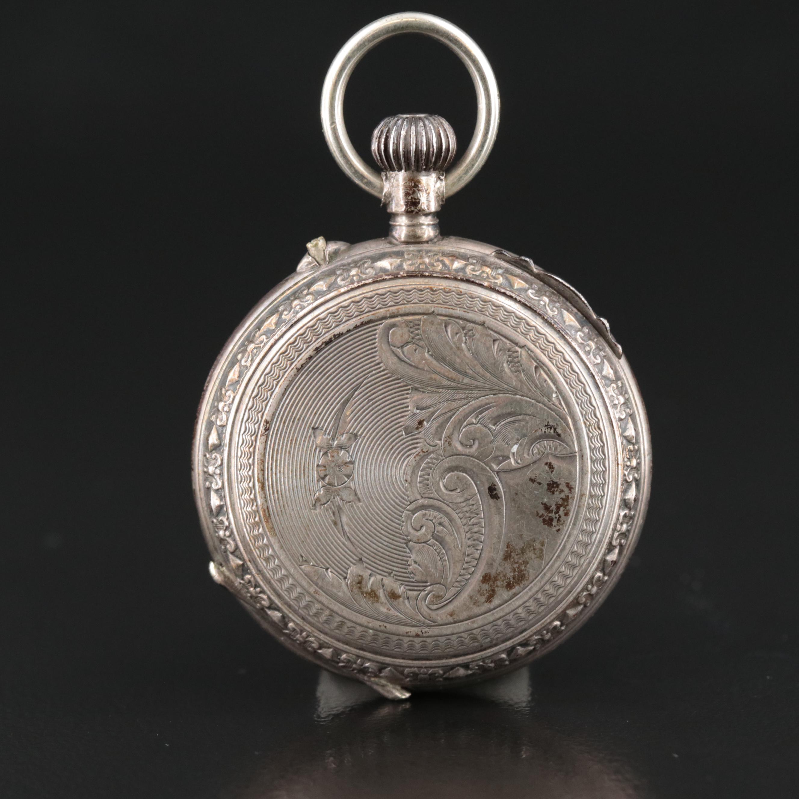 800 Silver SwissMade Vintage Pocket Watch EBTH