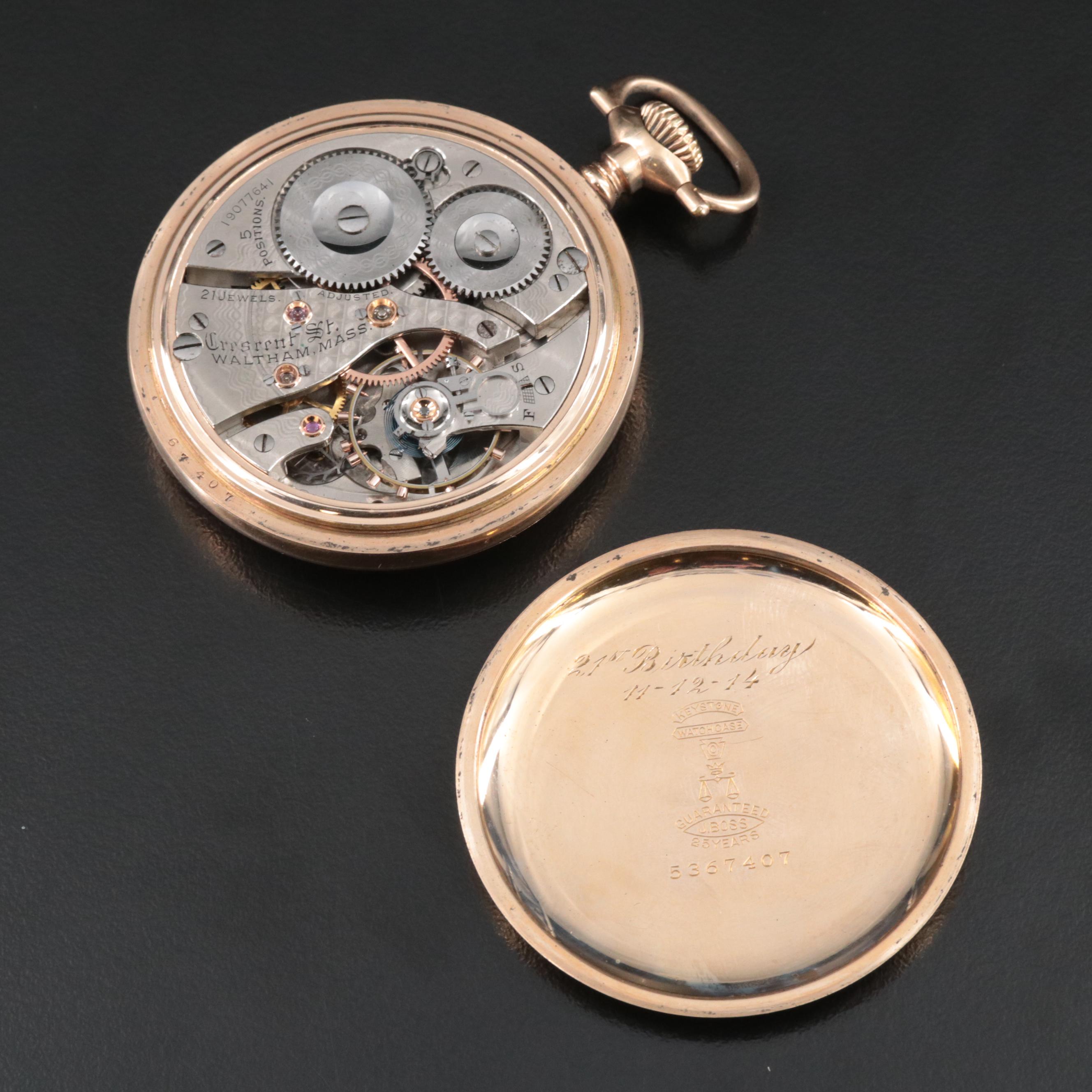 1913 Waltham Gold-Filled Pocket Watch