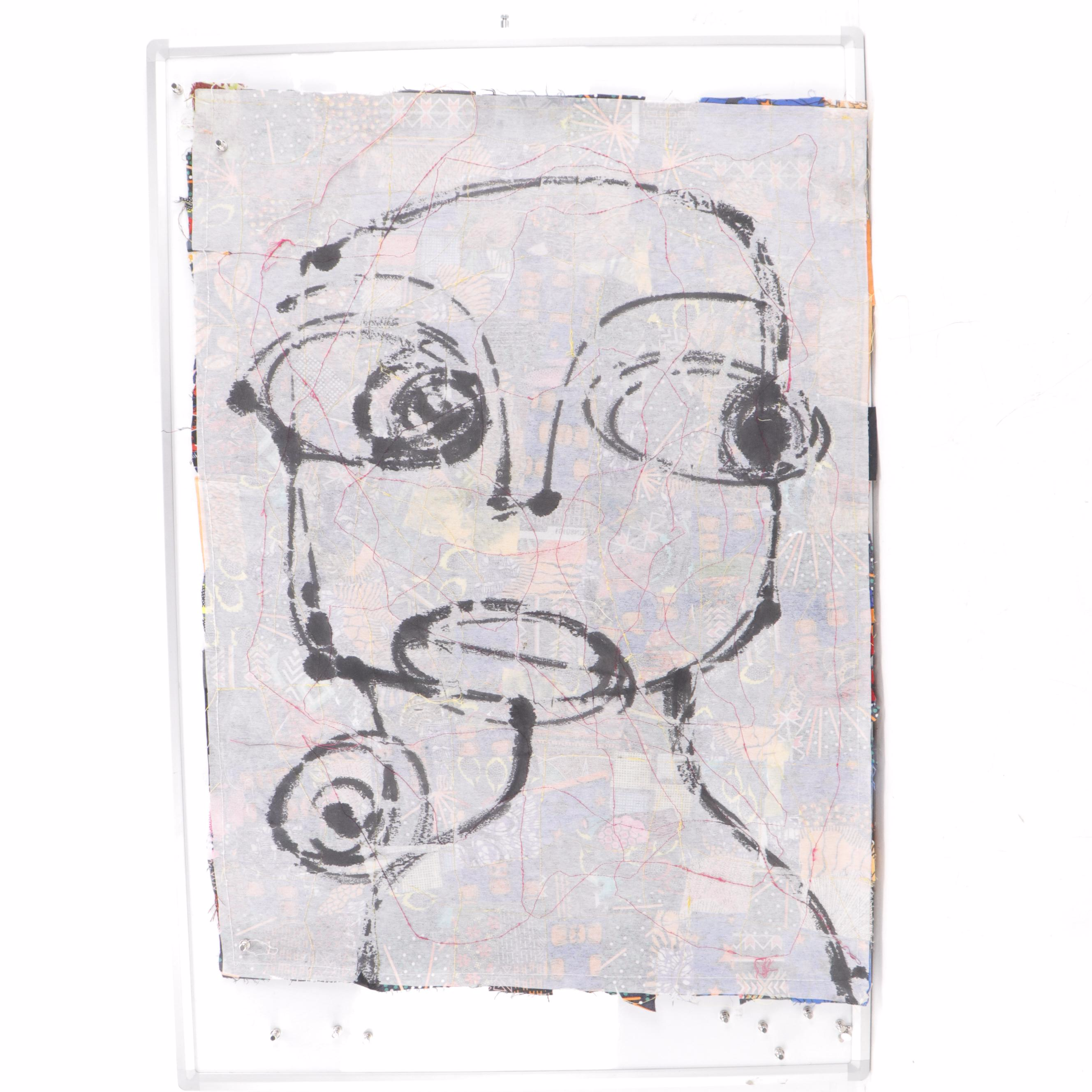 Abiola Idowu Figurative Mixed Media Painting, 2023