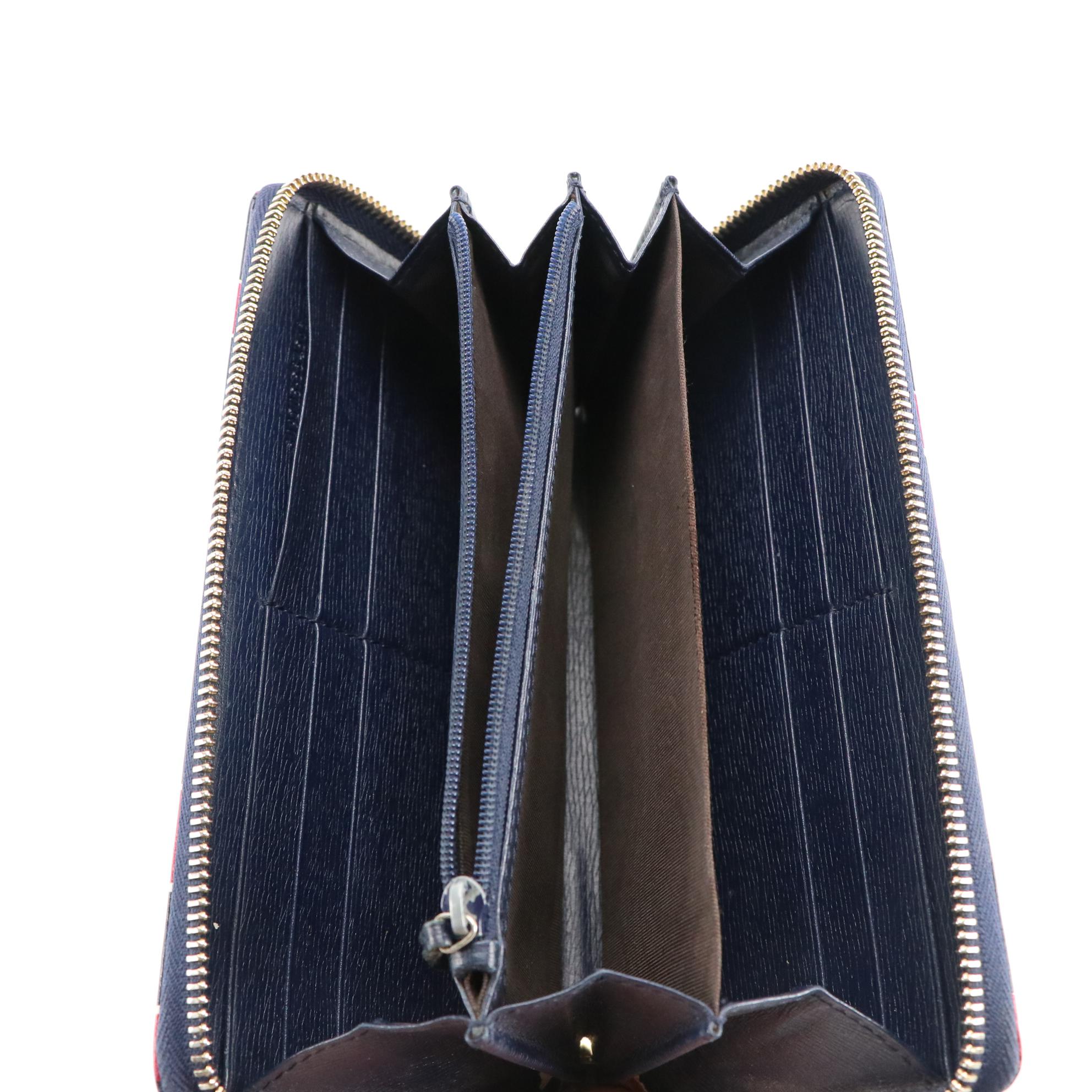 Gucci Heartbeat Long Leather Zip Around Wallet in Box